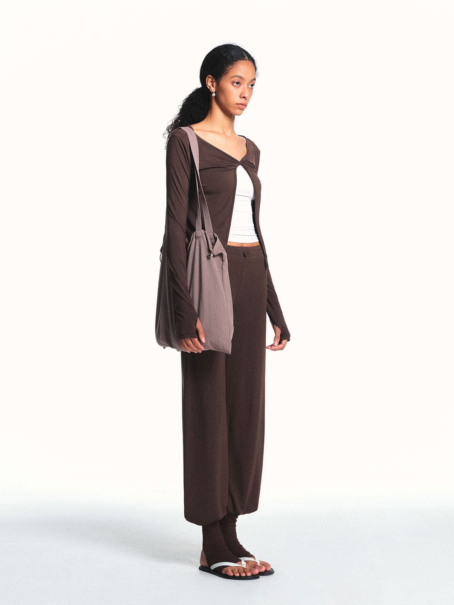kvkv Drapey Drawstring Mid Low Waist Removable Stirrup Women&