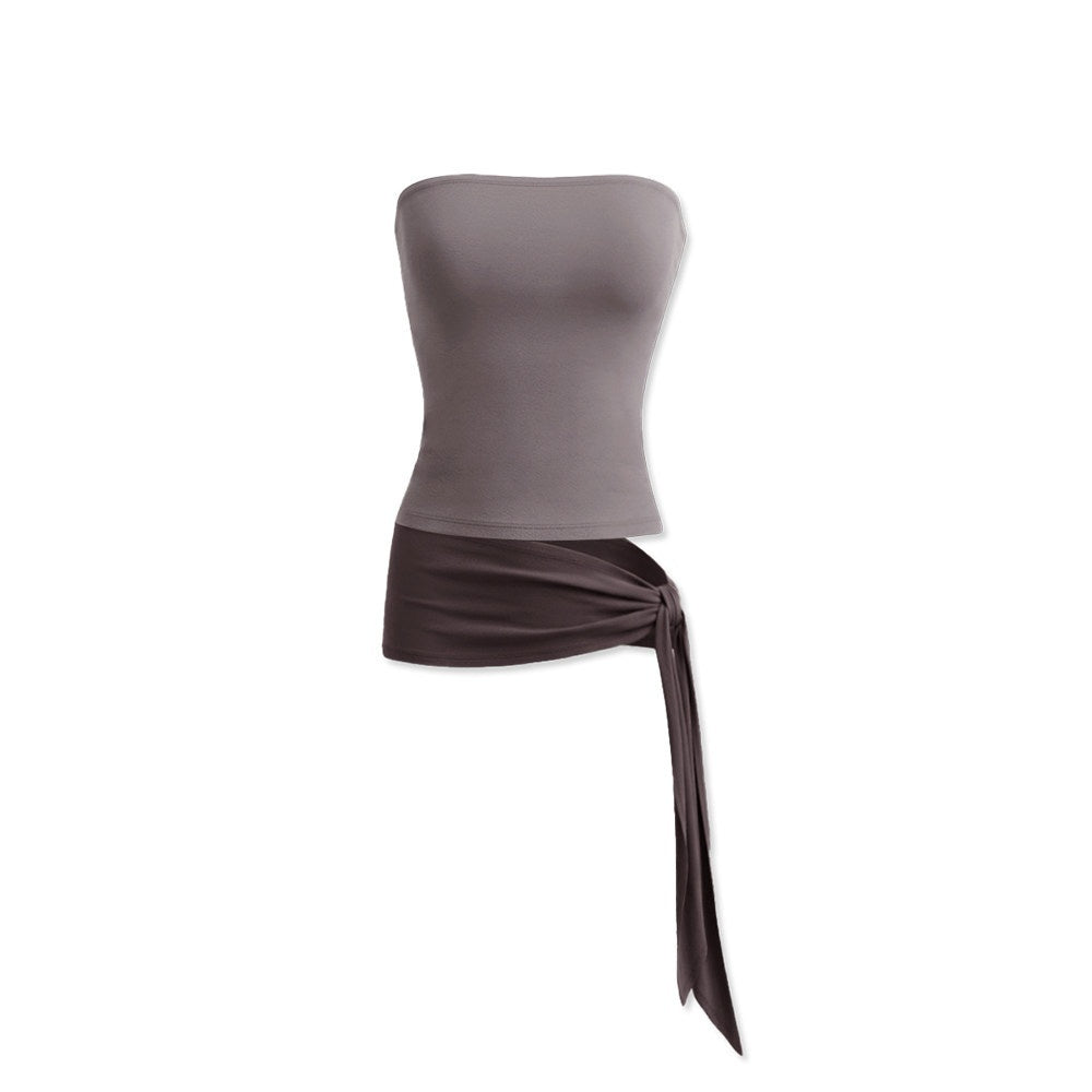 kvkv_Dusty_Rose_Ribbon_Splice_Open_Back_Slim_Fit_Women&