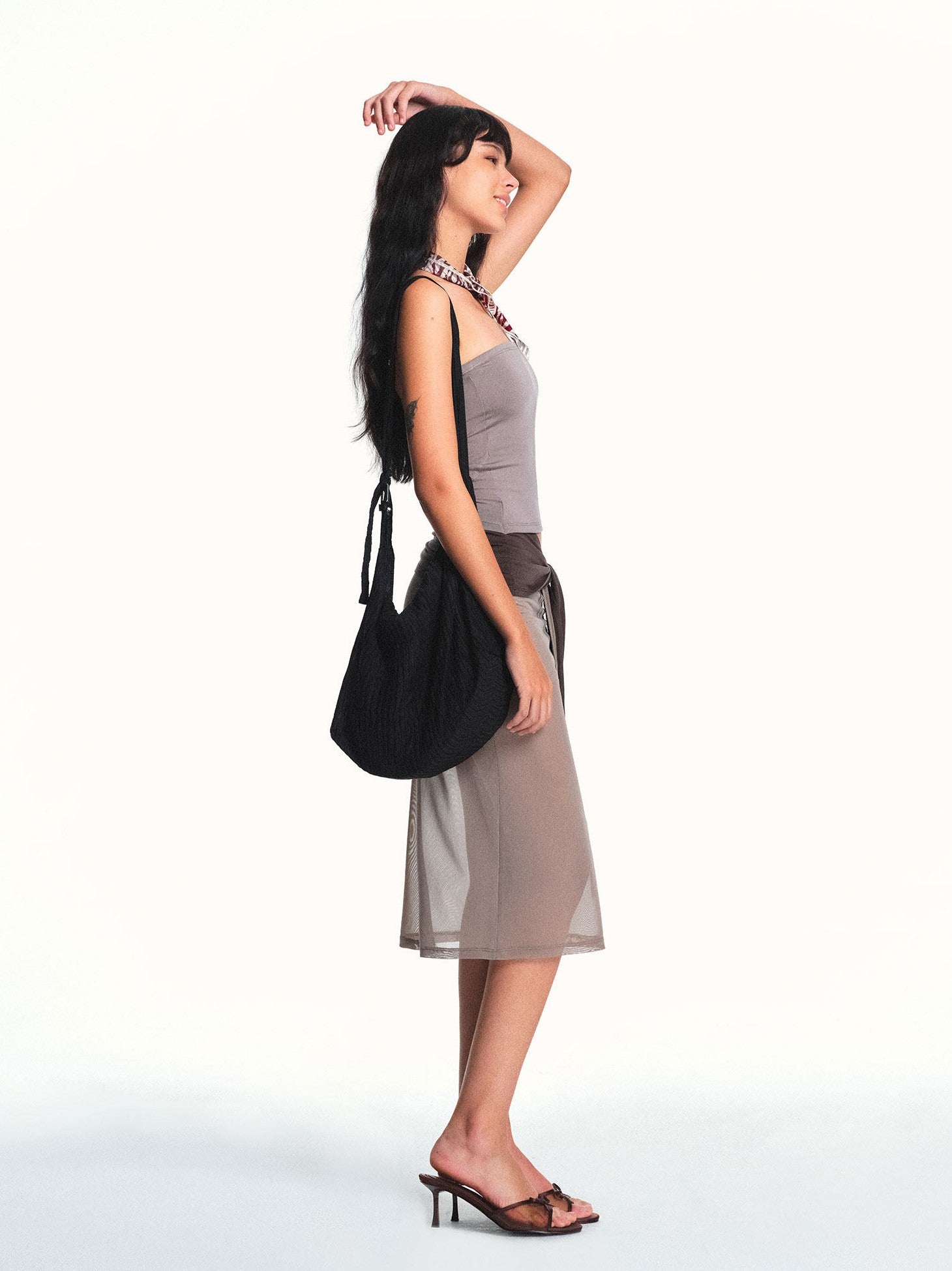 kvkv Dusty Rose Ribbon Splice Open Back Slim Fit Women&
