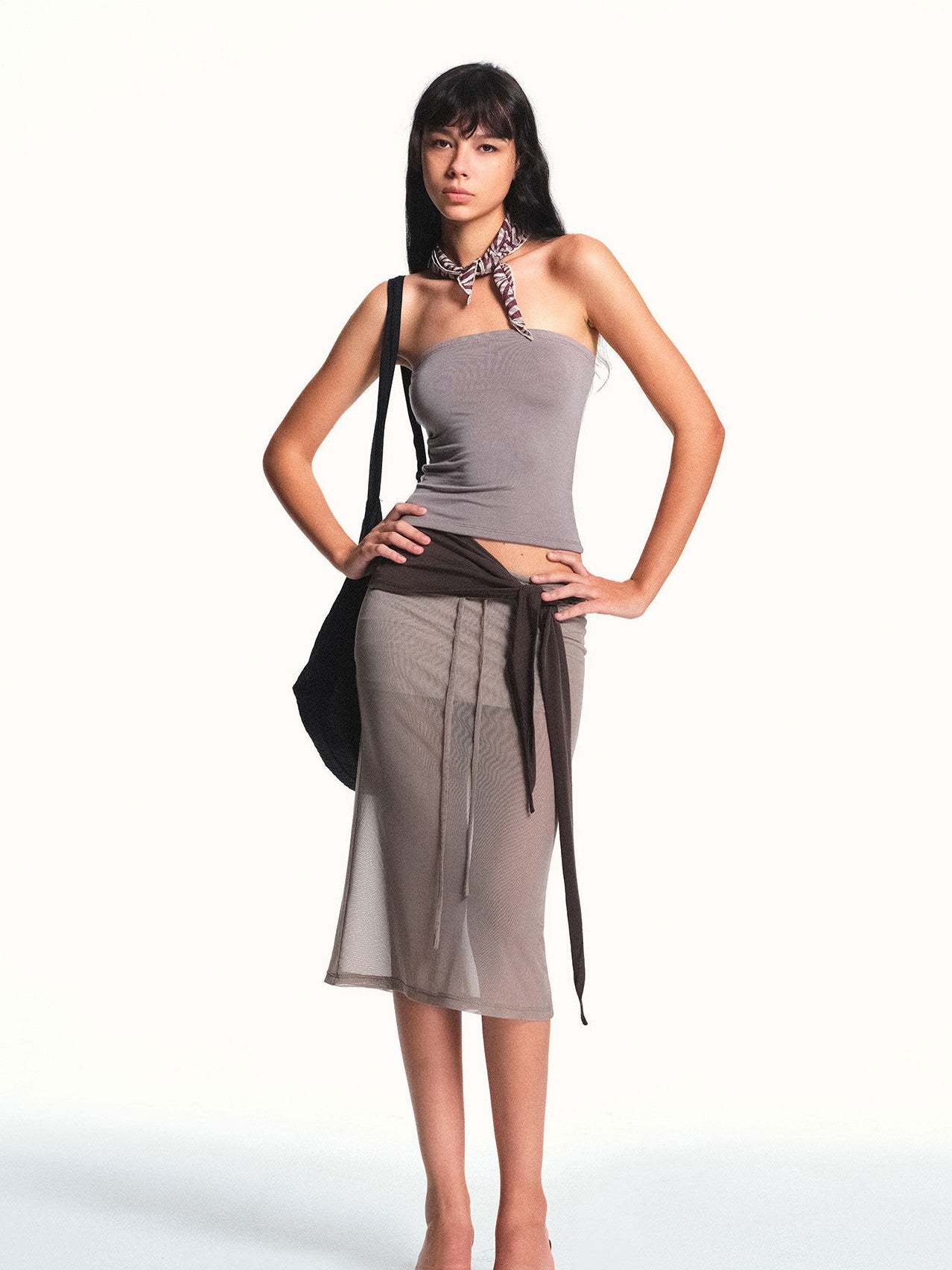 kvkv Dusty Rose Ribbon Splice Open Back Slim Fit Women&