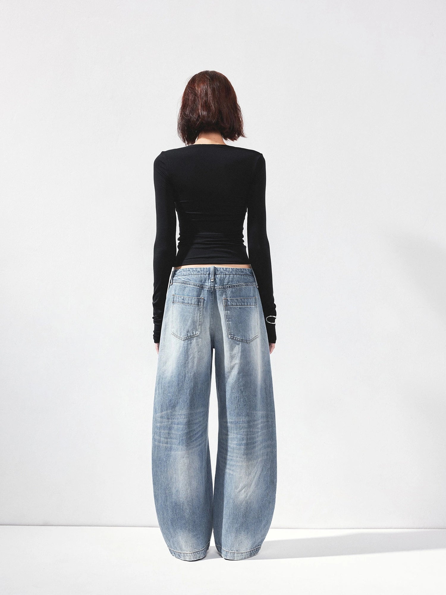 kvkv Fitted Square Neck Long Sleeve Tee