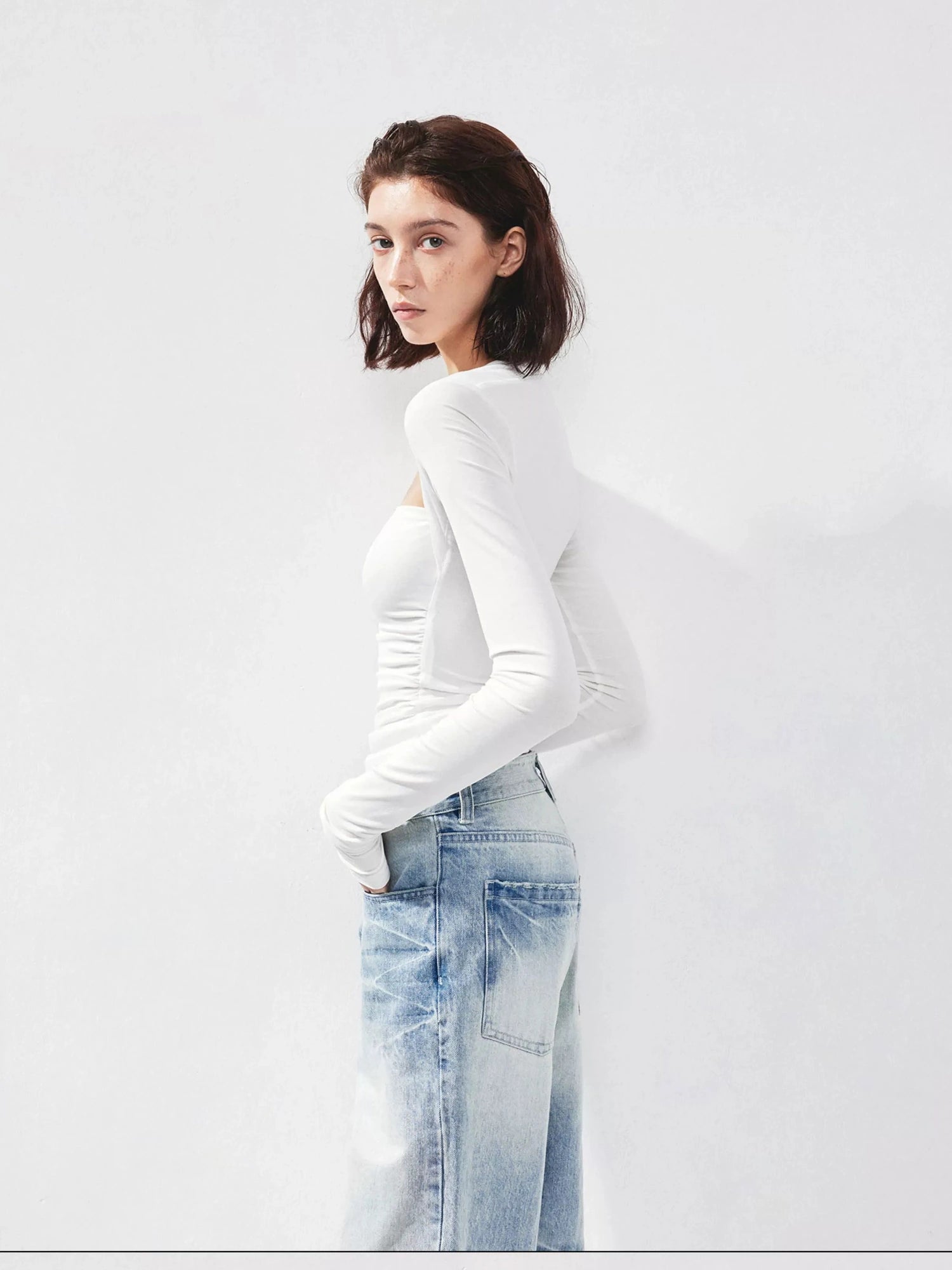 kvkv Fitted Square Neck Yoga Tee