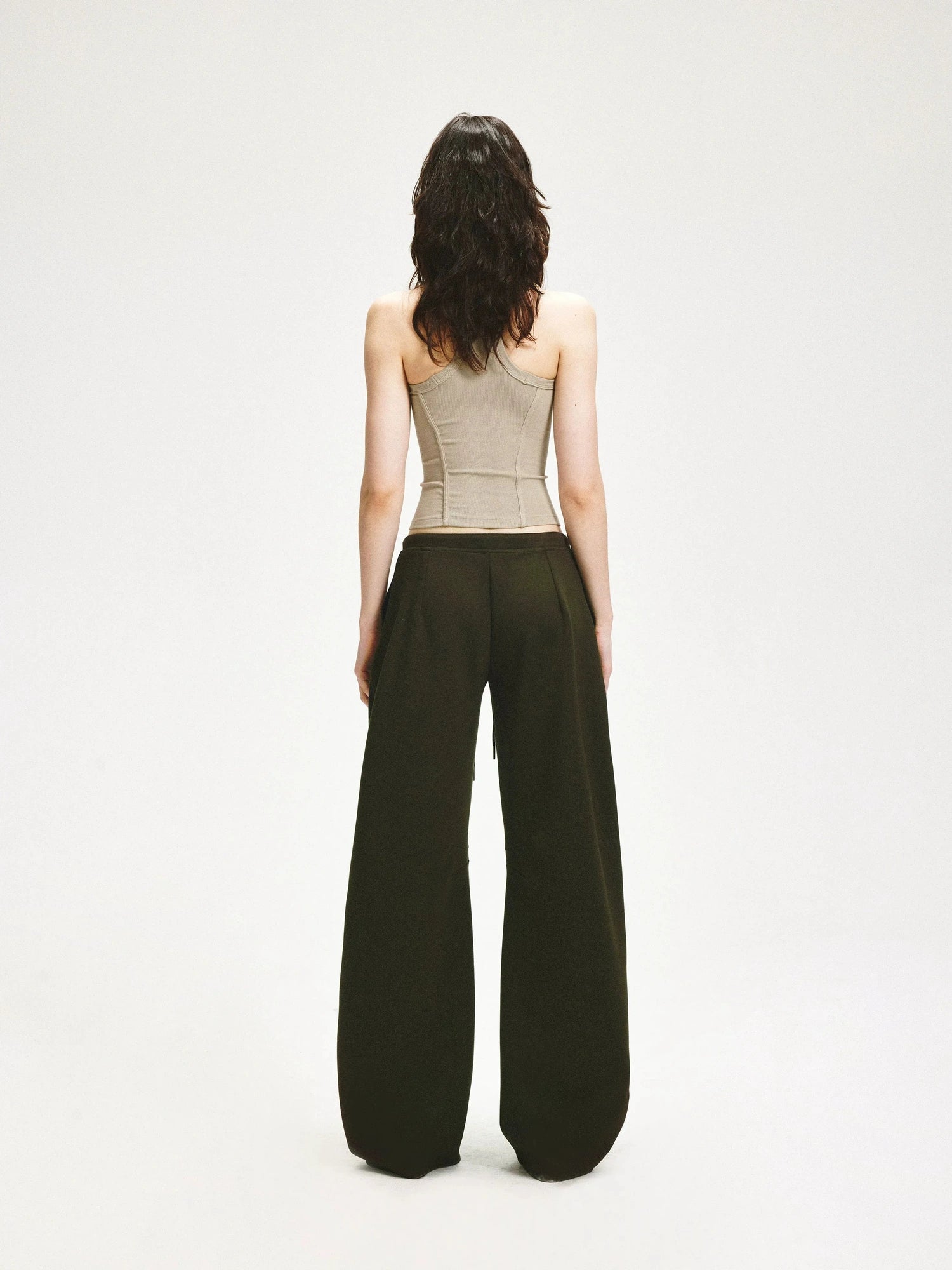 KVKV Yoga Clothing Brand - Gray Wheat Ribbed Yoga Tank Top