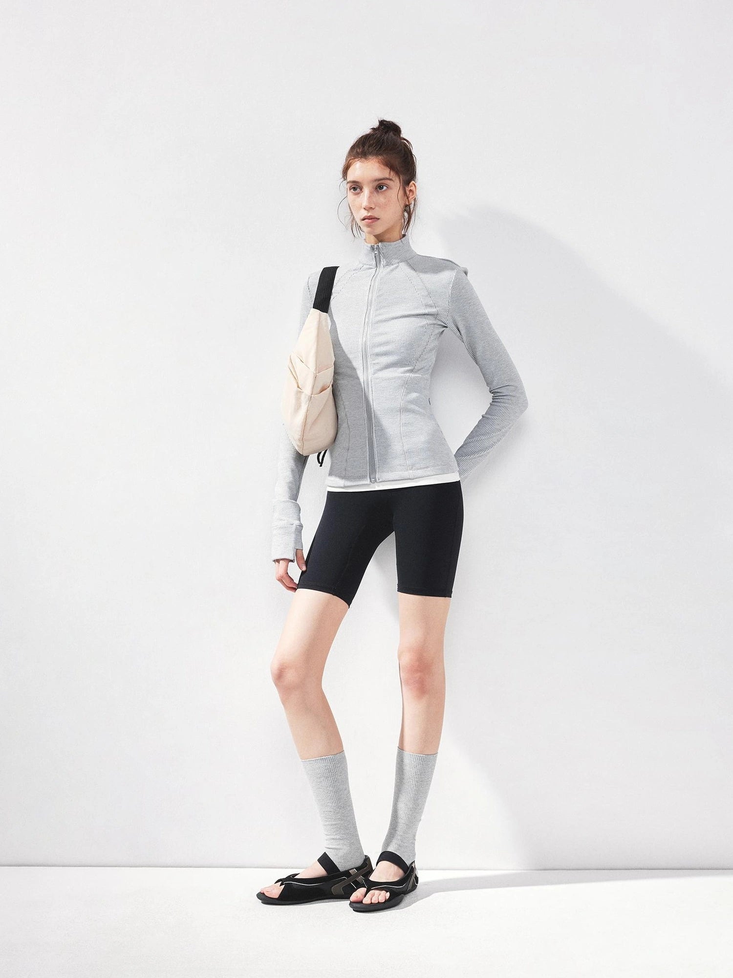 kvkv Gray Zip Fit Yoga Jacket