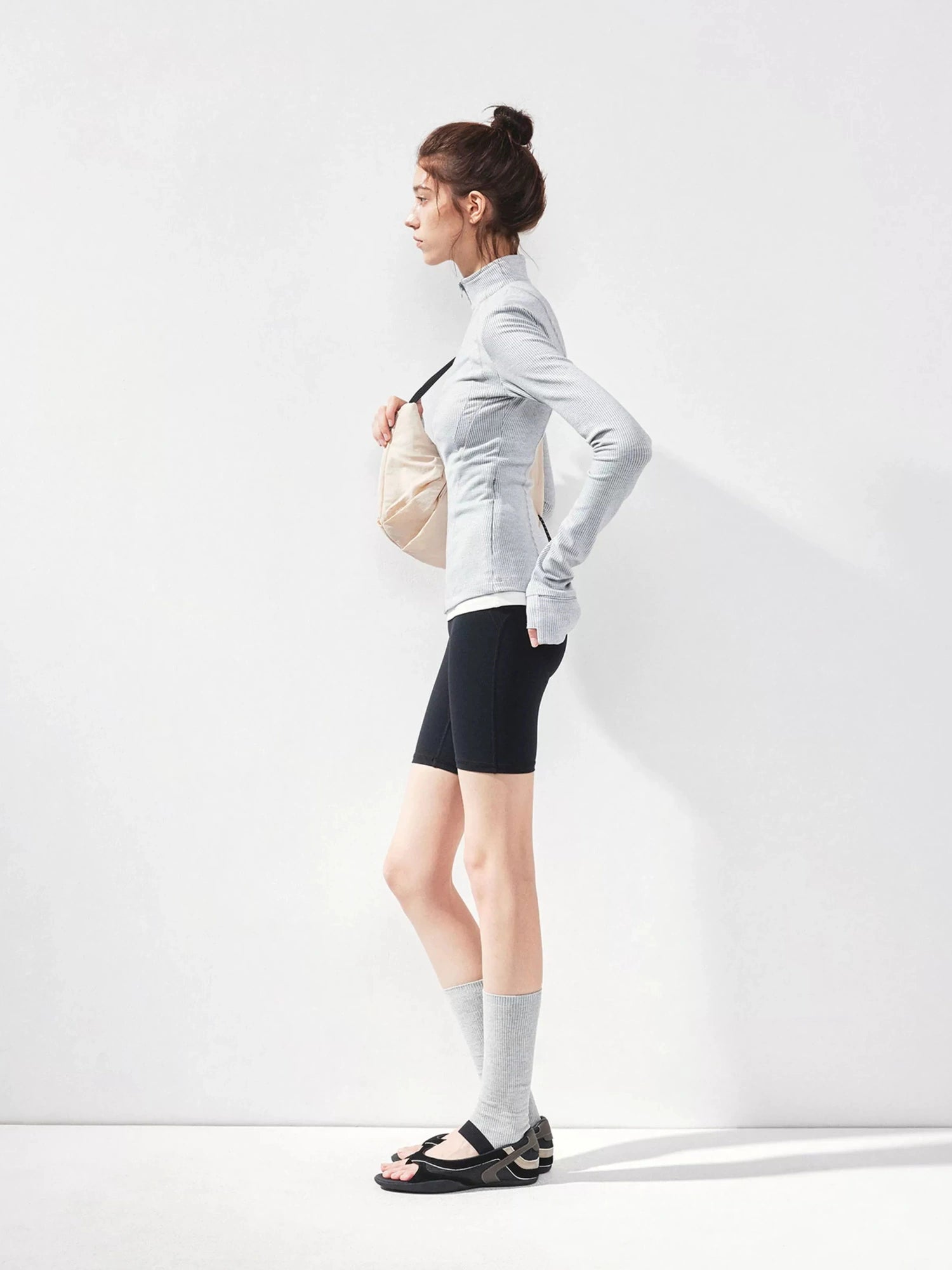 kvkv Gray Zip Fit Yoga Jacket