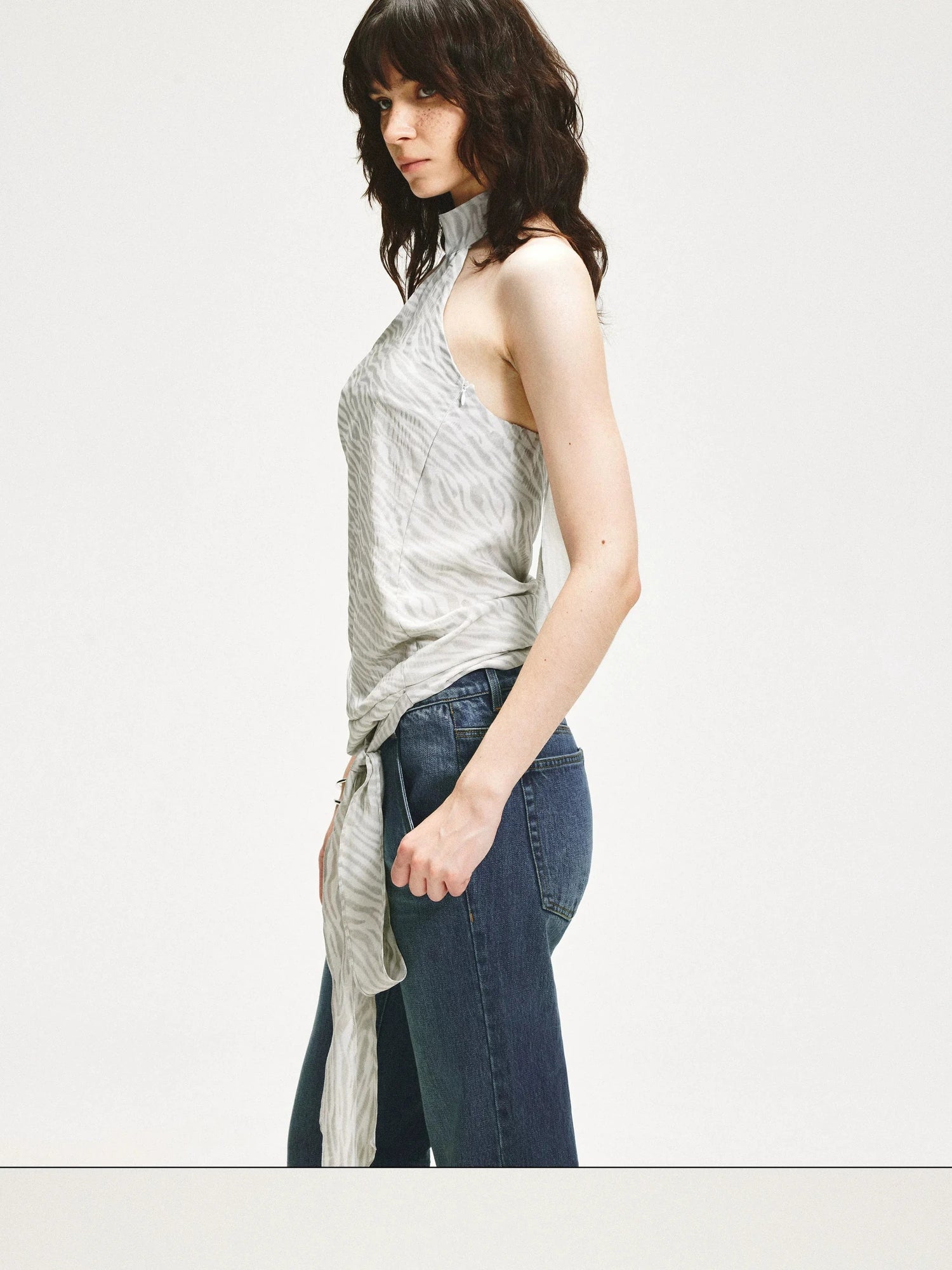 KVKV Yoga Clothing Brand - Halter Neck Sleeveless Vest With Adjustable Tie Belt