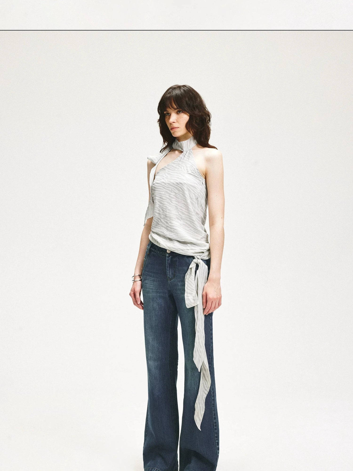 KVKV Yoga Clothing Brand - Halter Neck Sleeveless Vest With Adjustable Tie Belt