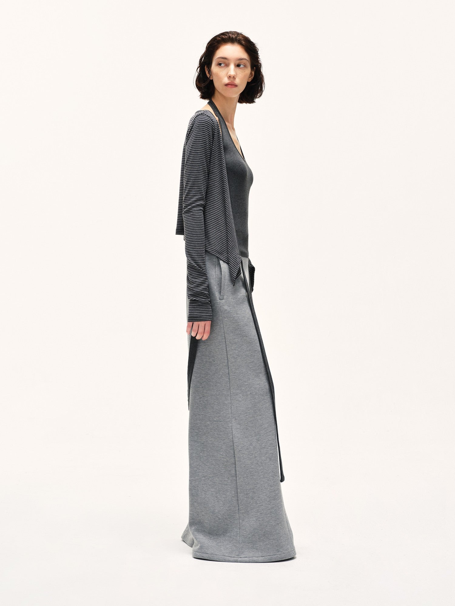 kvkv Heather Gray Wide Waistband Air Layer Women&