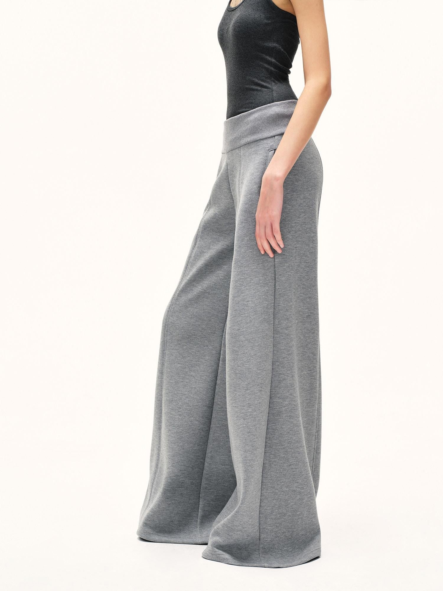 kvkv Heather Gray Wide Waistband Air Layer Women&