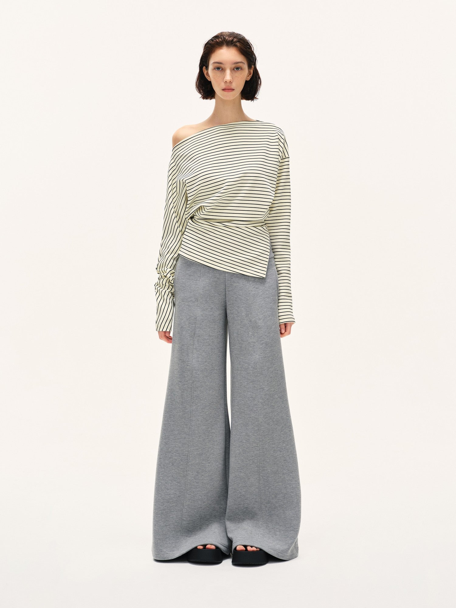 kvkv Heather Gray Wide Waistband Air Layer Women&