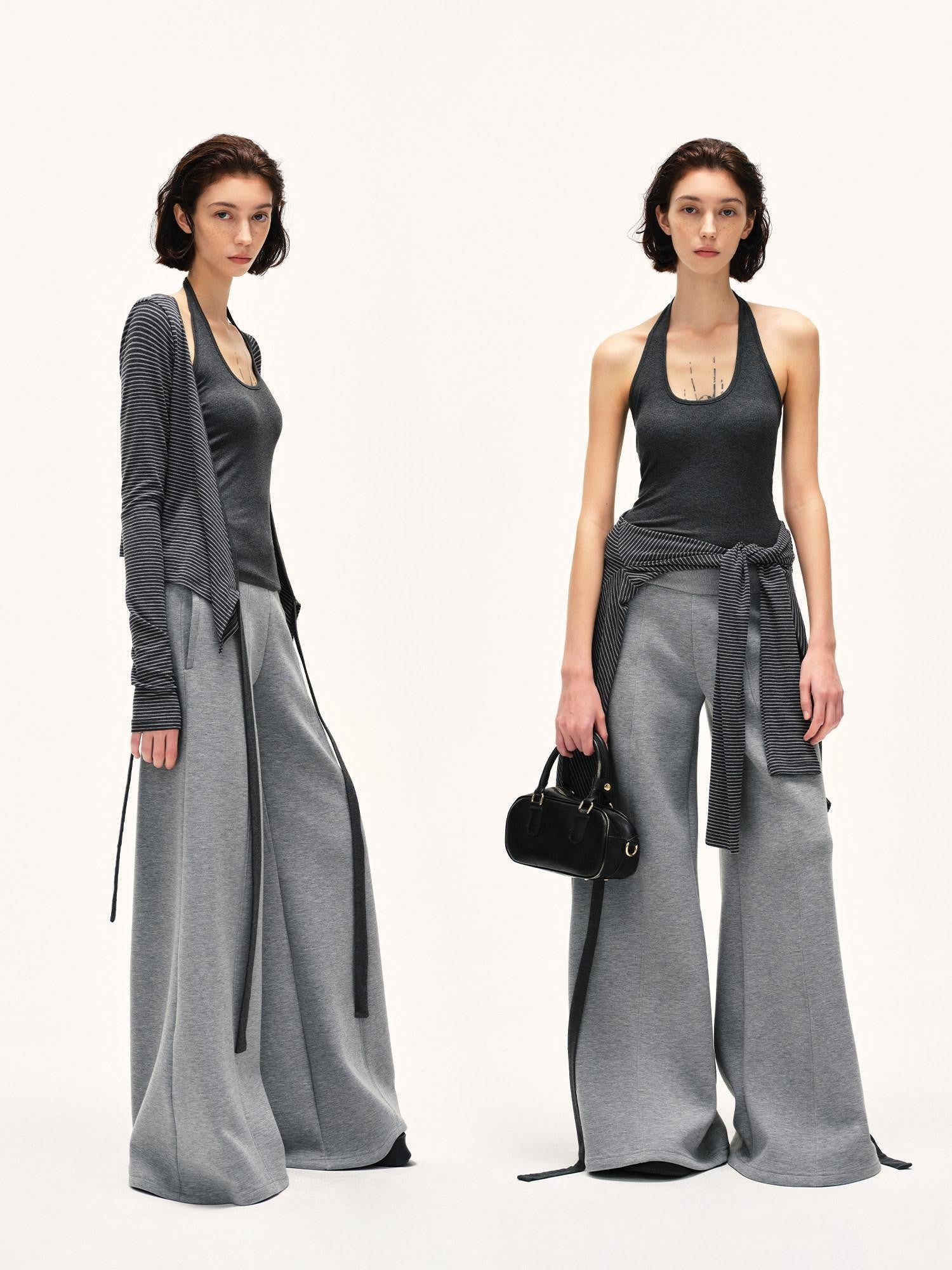 kvkv Heather Gray Wide Waistband Air Layer Women&