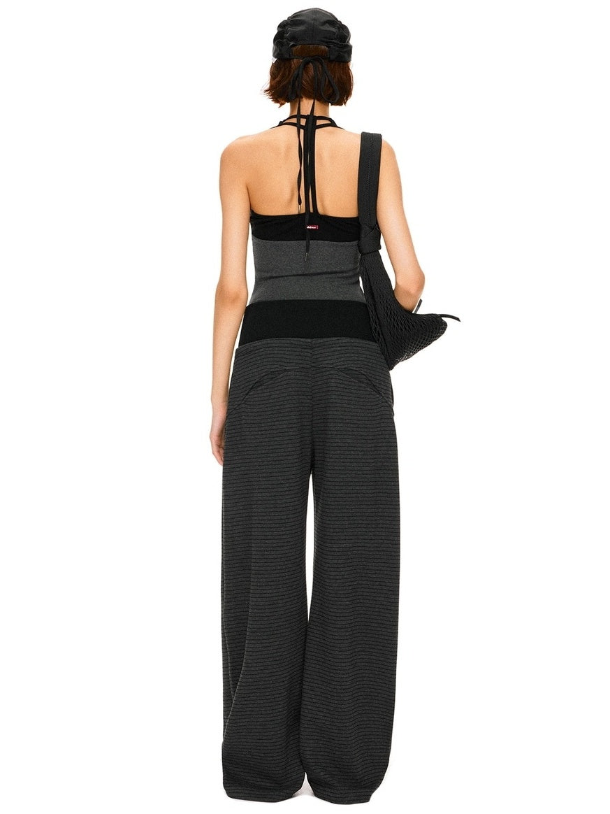 kvkv High Stretch Slim U Neck Strappy Yoga Women Cotton Blend Black Gray Tank Tops