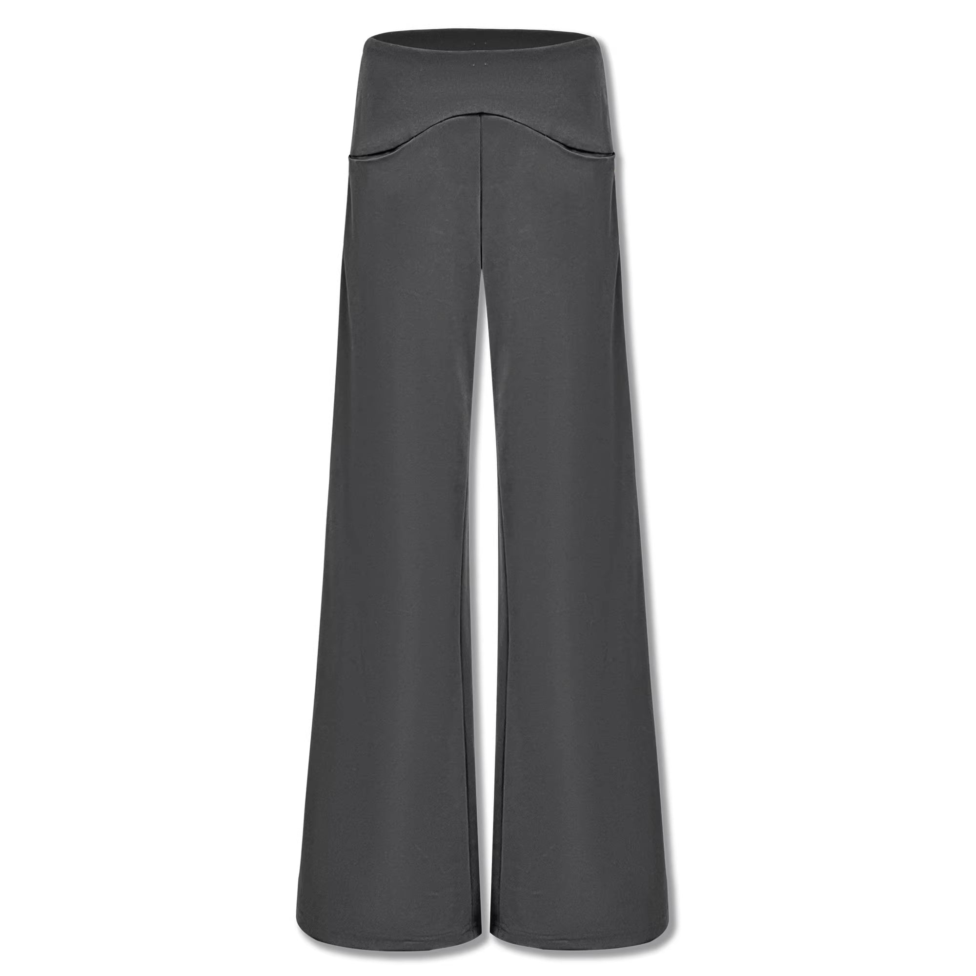 kvkv_High_Waist_Cotton_Blend_Sporty_Flare_With_Pockets_Women_Dark_Gray_Pants_MISSTT