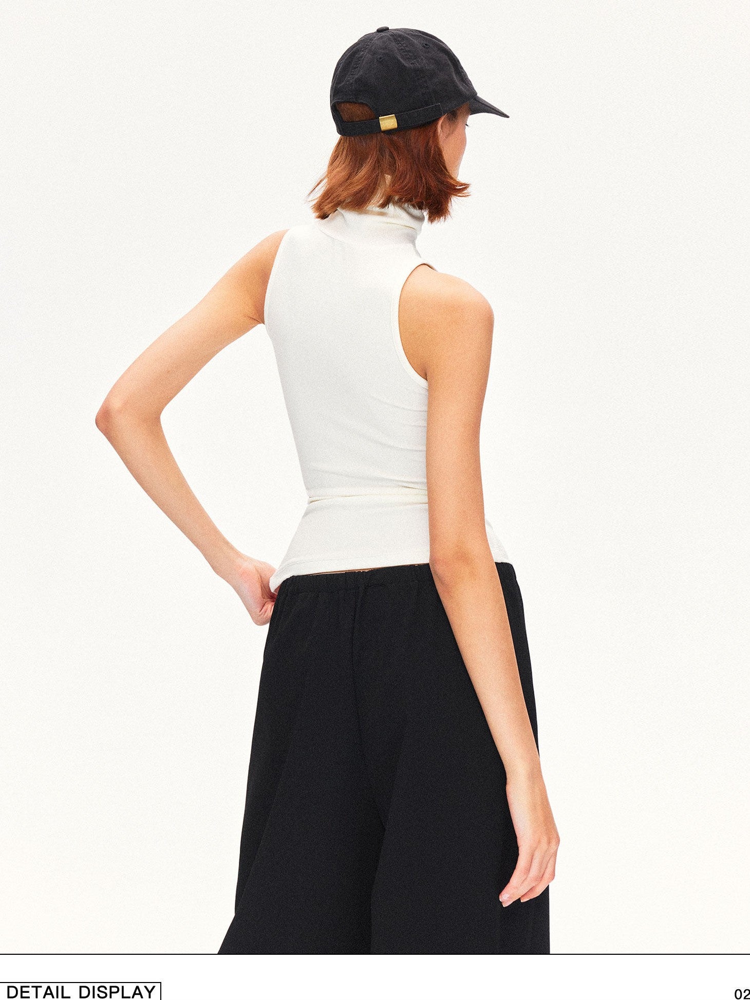 kvkv Ivory High Neck Shoulder Cutout Women&
