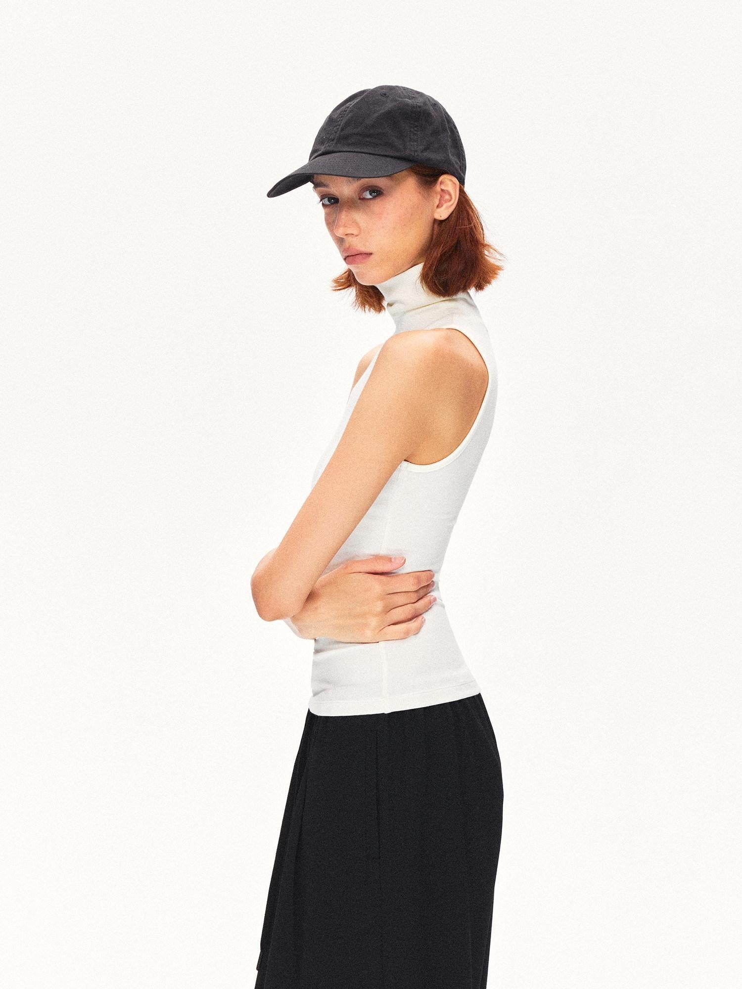 kvkv Ivory High Neck Shoulder Cutout Women&