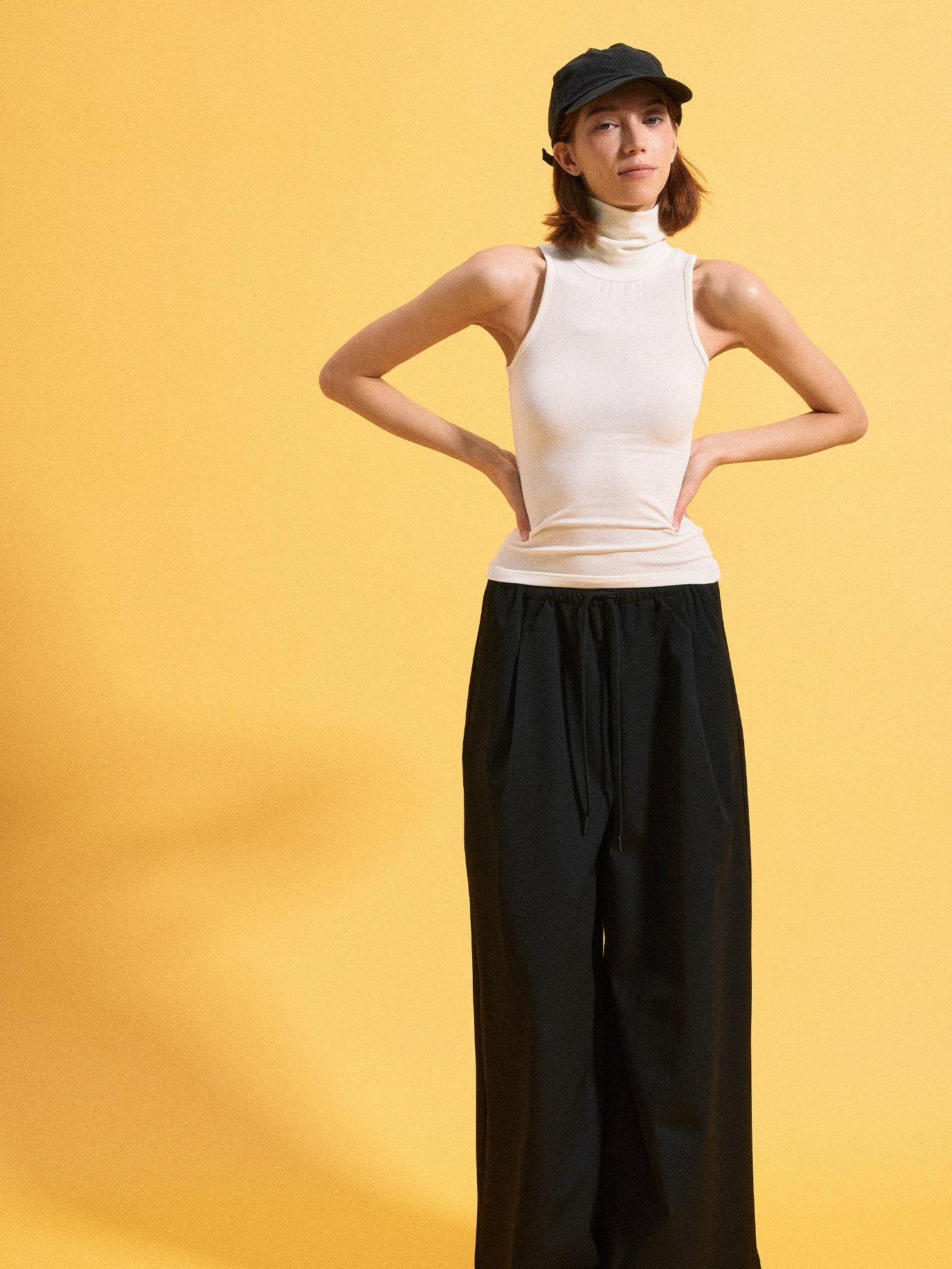 kvkv Ivory High Neck Shoulder Cutout Women&