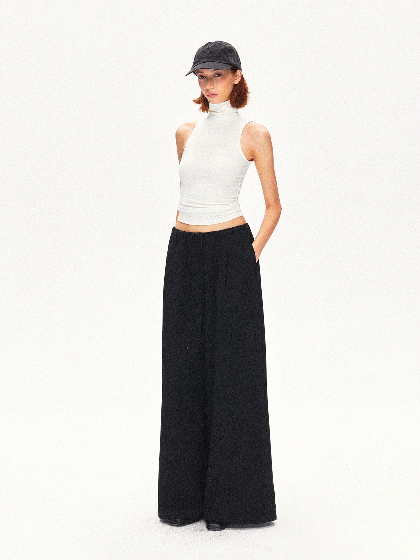 kvkv Ivory High Neck Shoulder Cutout Women&