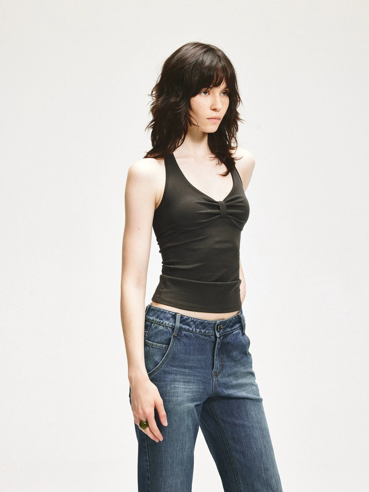 KVKV Yoga Clothing Brand - Knot Front Contoured Yoga Halter Top