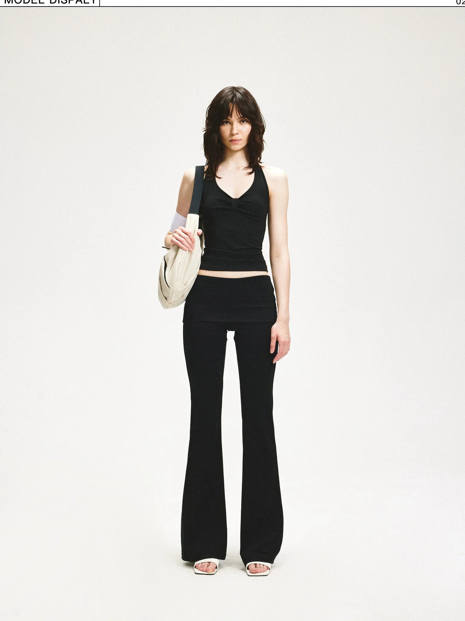 KVKV Yoga Clothing Brand - Knot Front Contoured Yoga Halter Top