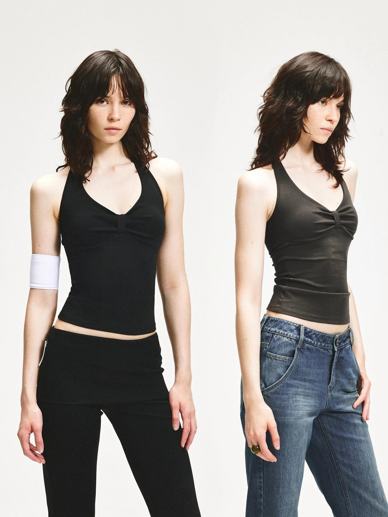 KVKV Yoga Clothing Brand - Knot Front Contoured Yoga Halter Top