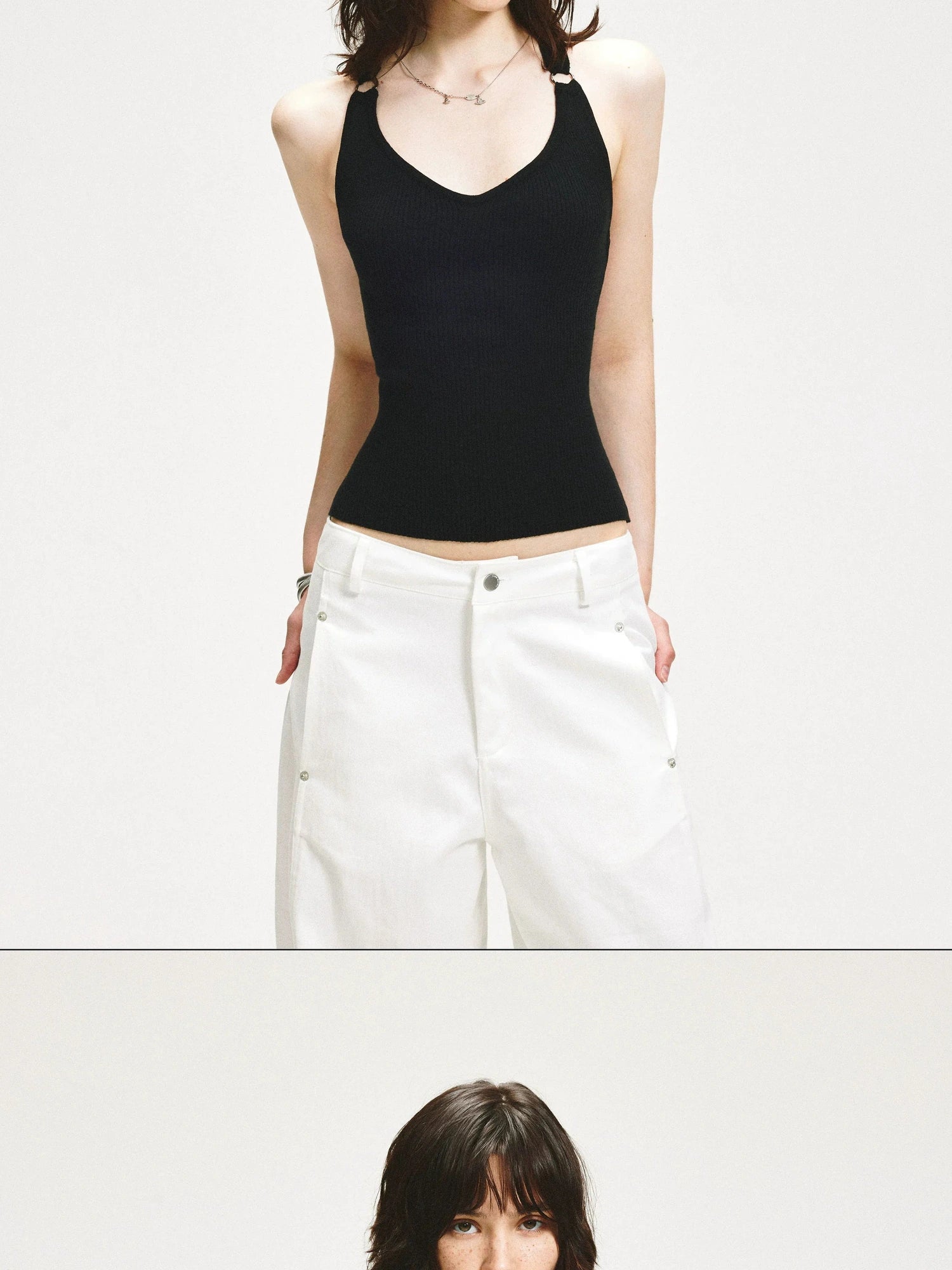 KVKV Yoga Clothing Brand - Lace Y Back Knit Sleeveless Tank