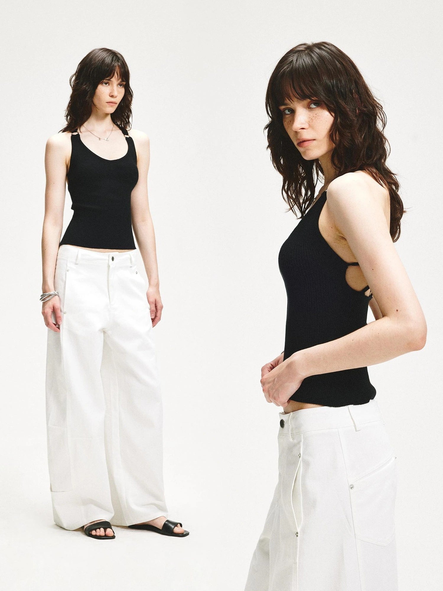 KVKV Yoga Clothing Brand - Lace Y Back Knit Sleeveless Tank