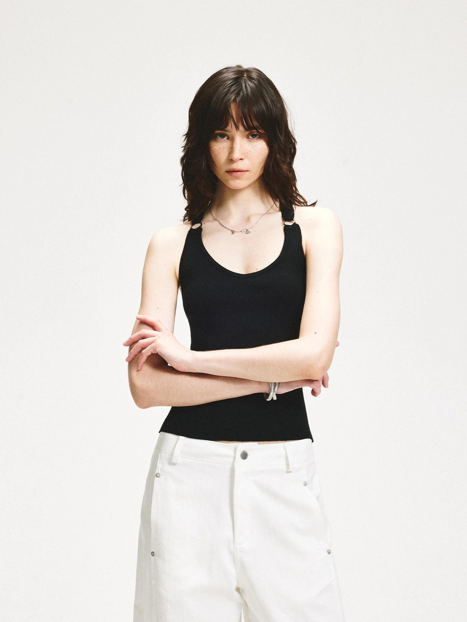 KVKV Yoga Clothing Brand - Lace Y Back Knit Sleeveless Tank