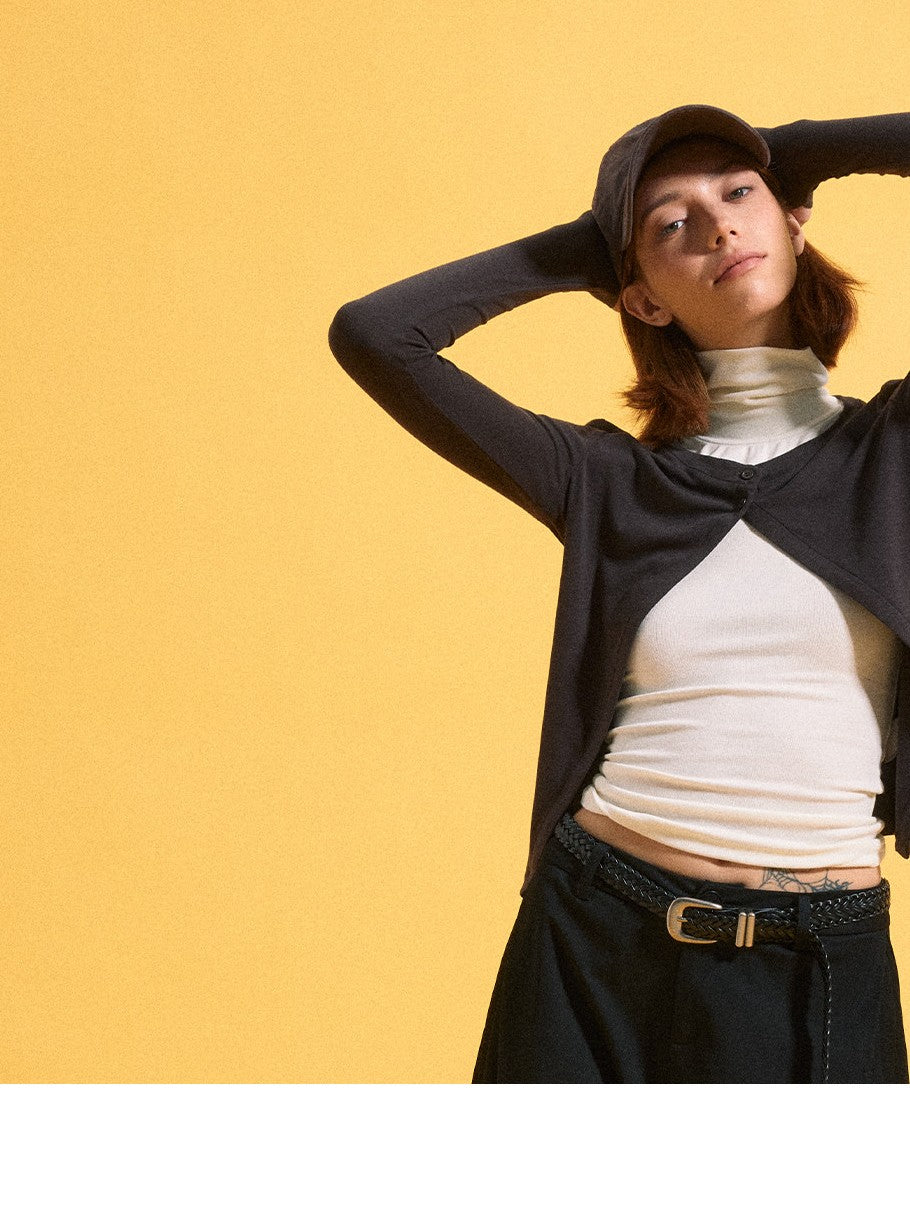 kvkv Layered Turtleneck Sleeveless Short Women&