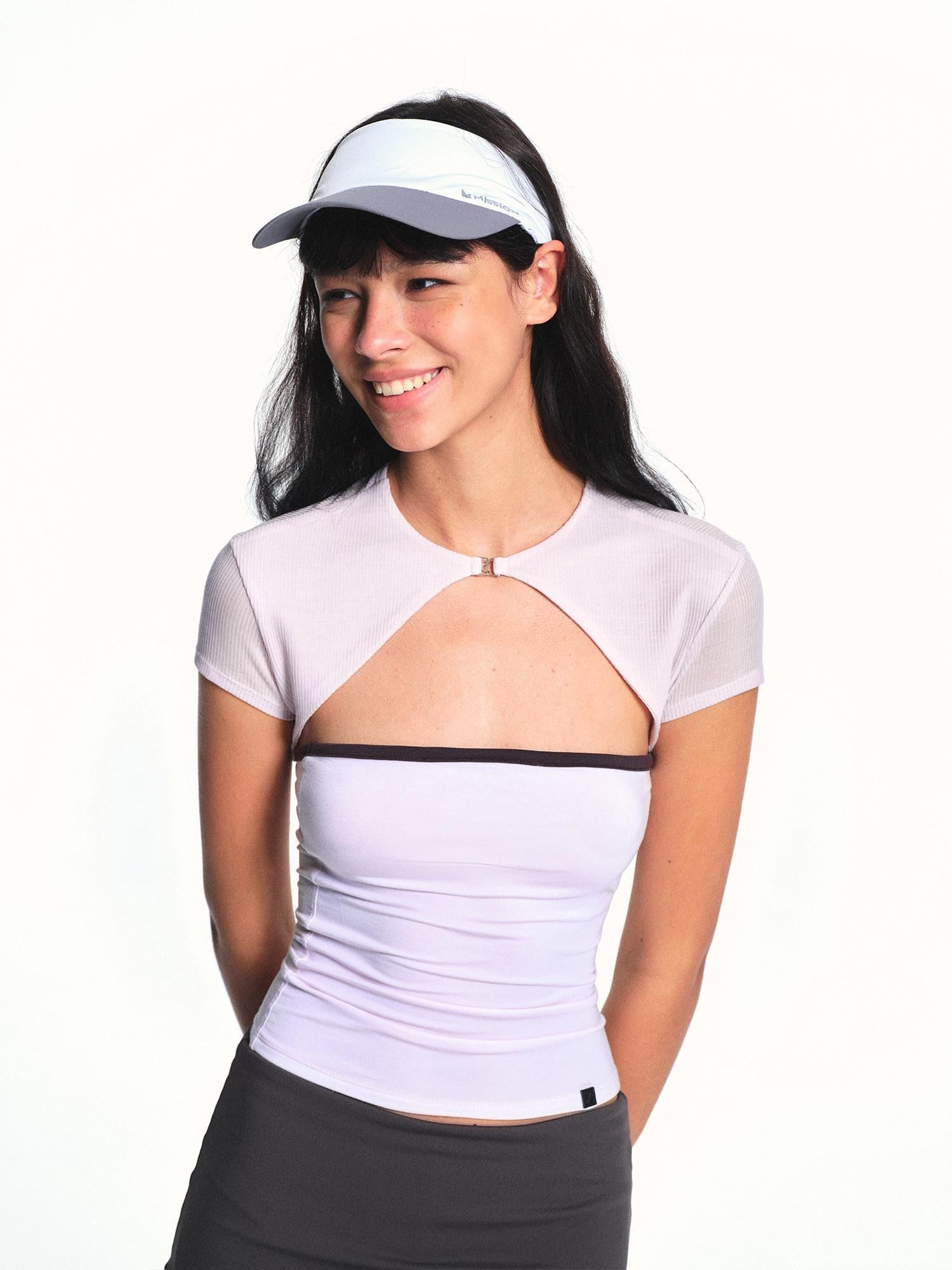 kvkv Light Purple Colorblock Two Piece Micro Sheer Women&