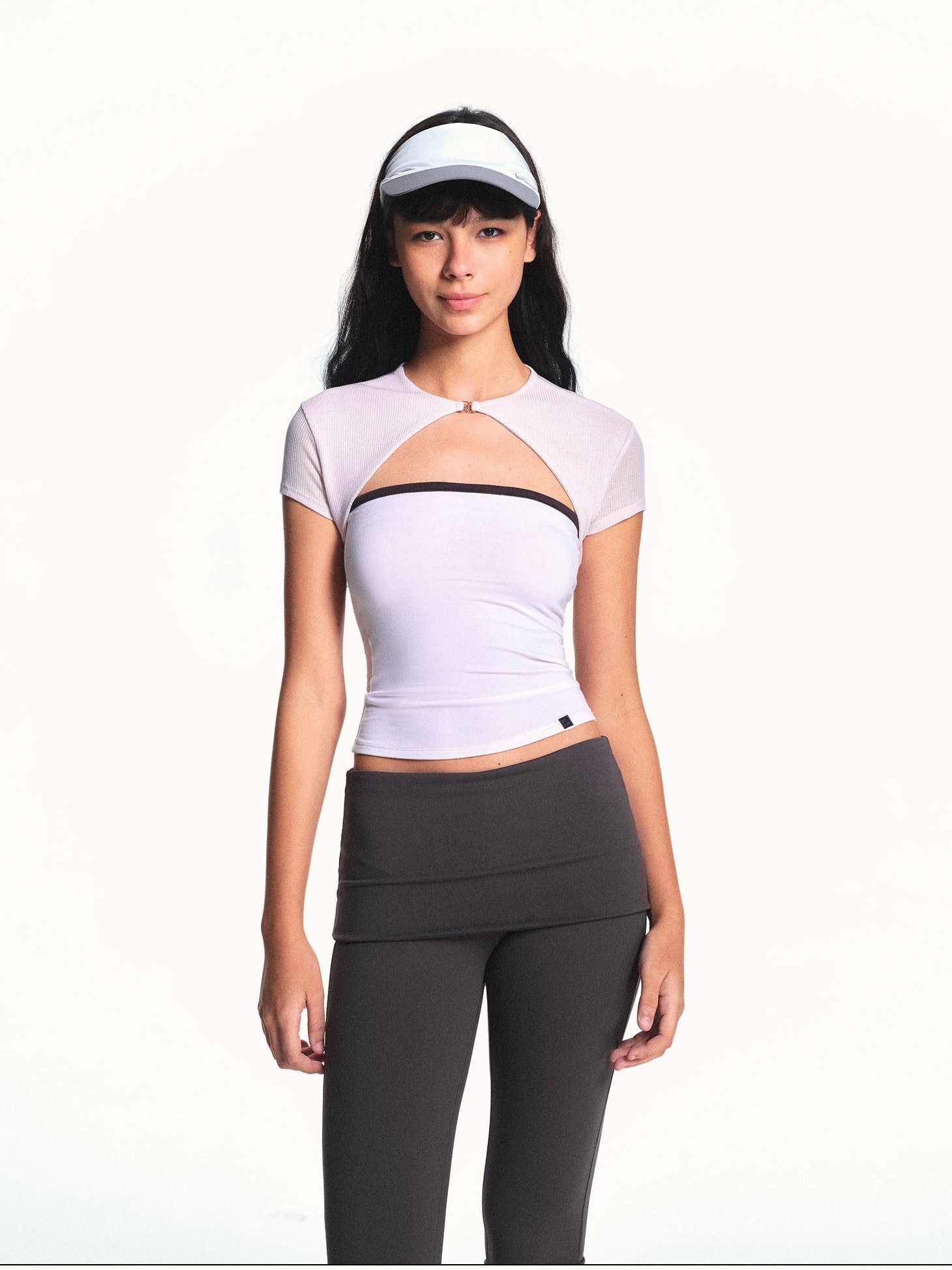 kvkv Light Purple Colorblock Two Piece Micro Sheer Women&