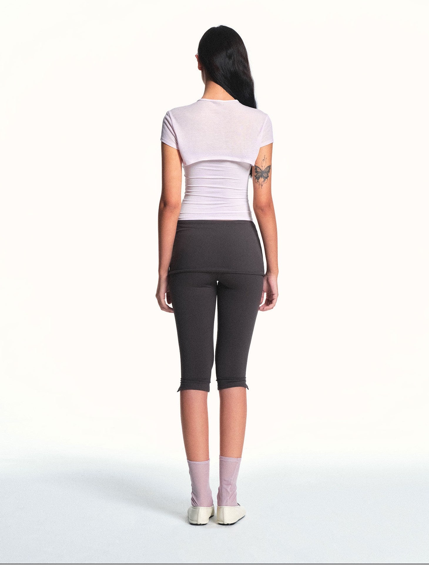 kvkv Light Purple Colorblock Two Piece Micro Sheer Women&