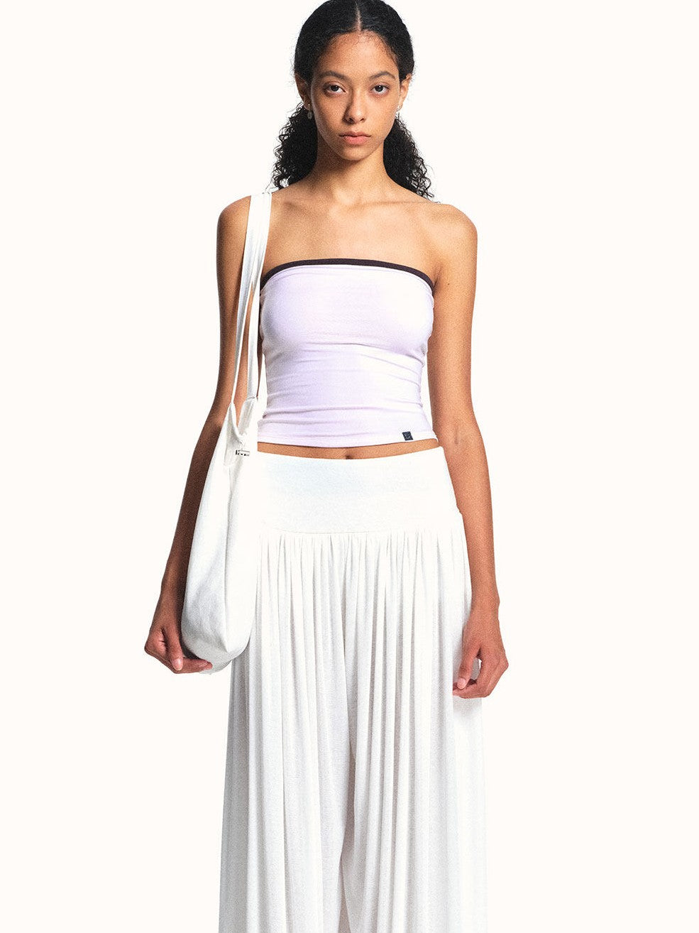 kvkv Light Purple Colorblock Two Piece Micro Sheer Women&