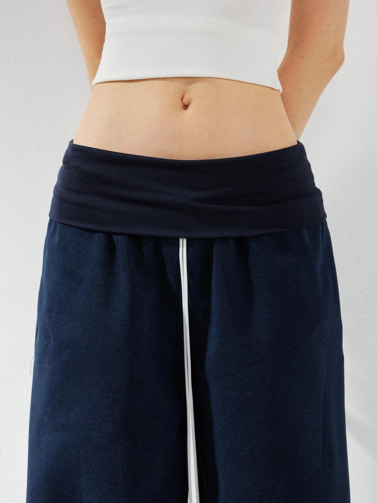 kvkv Low Rise Foldable Wide Waistband Flared Yoga Pants