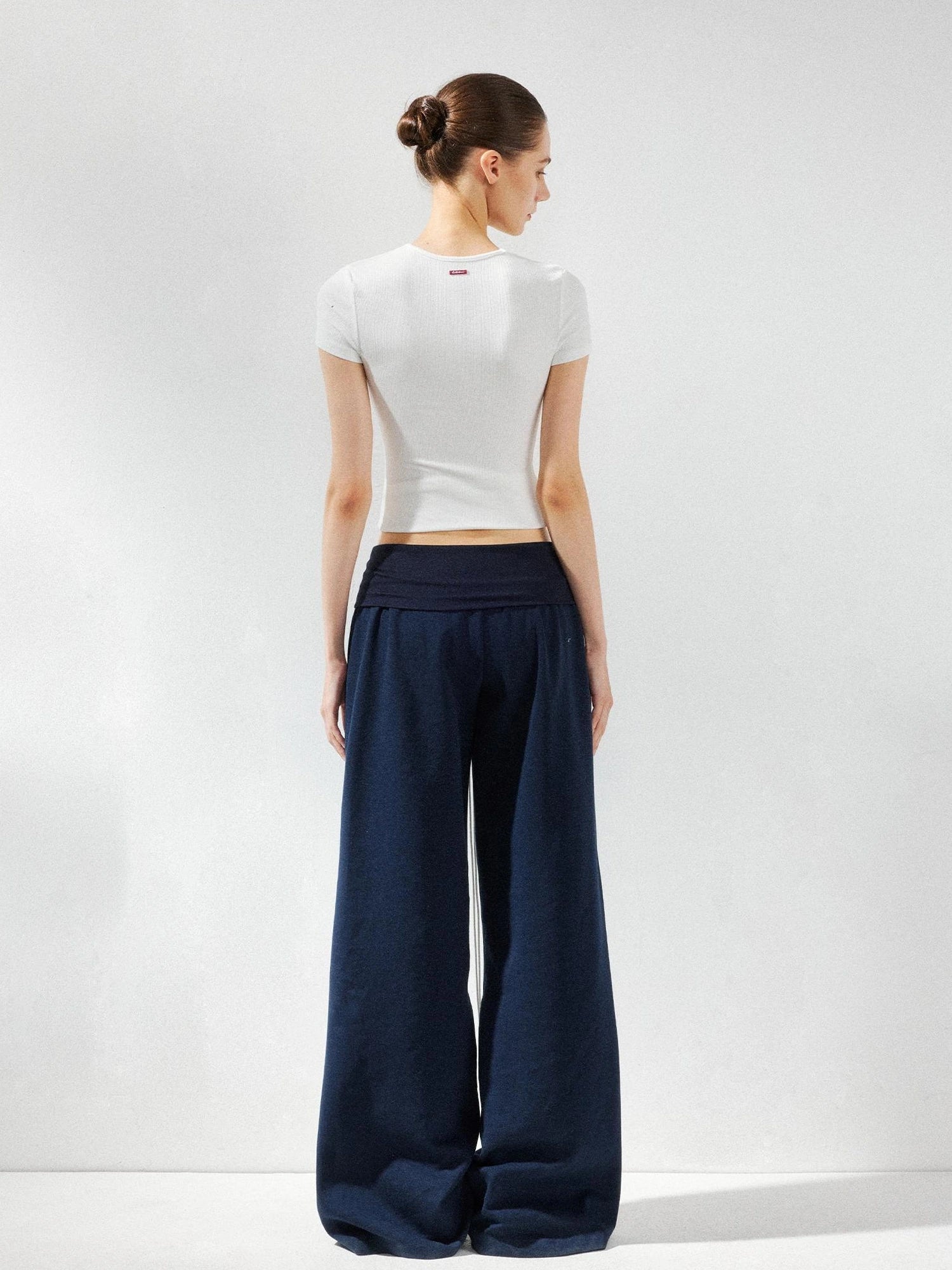 kvkv Low Rise Foldable Wide Waistband Flared Yoga Pants