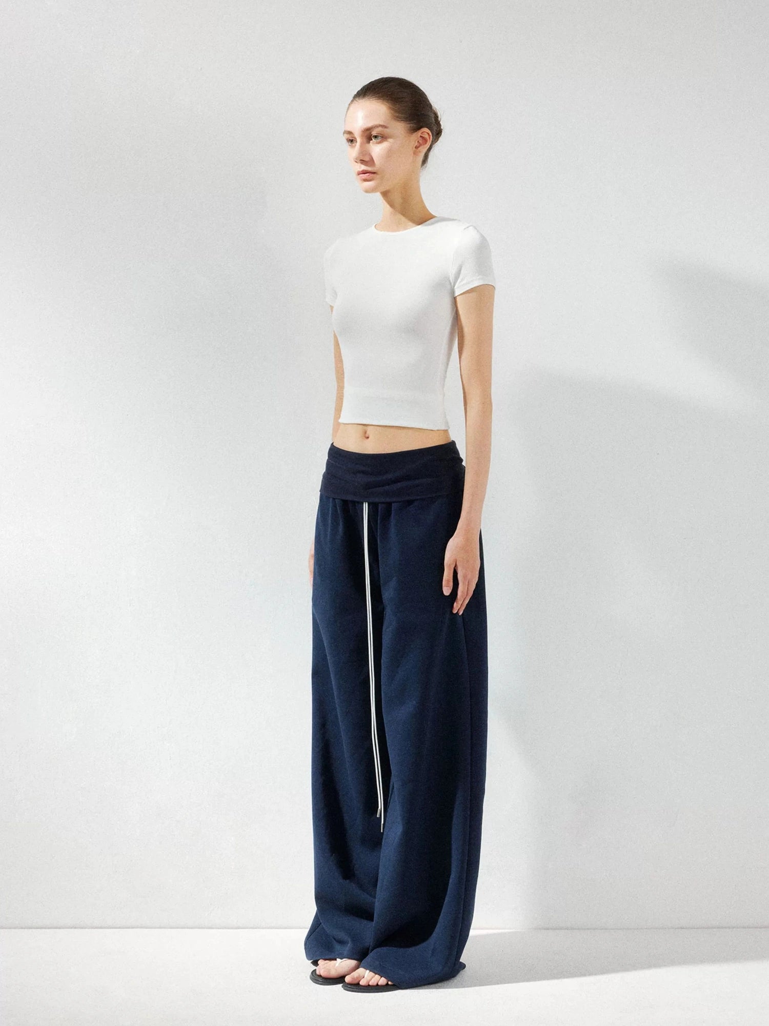 kvkv Low Rise Foldable Wide Waistband Flared Yoga Pants