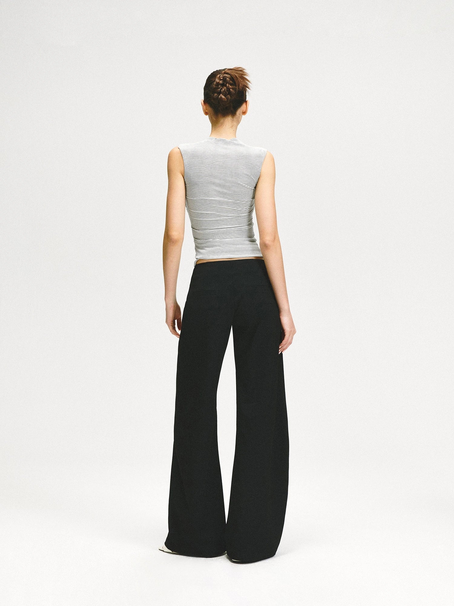 kvkv Low Rise V Waist Wide Leg Trousers