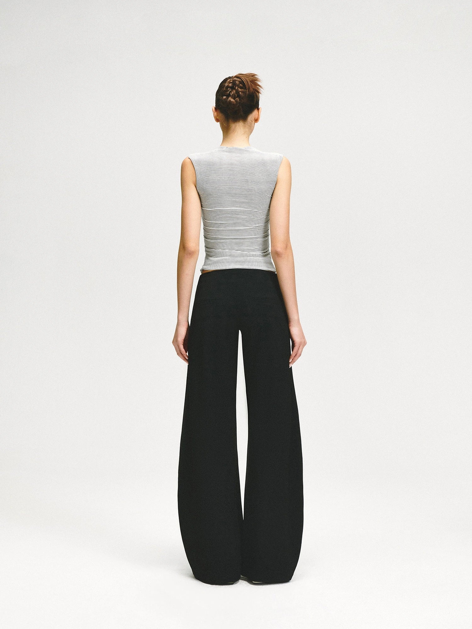 kvkv Low Rise V Waist Wide Leg Trousers