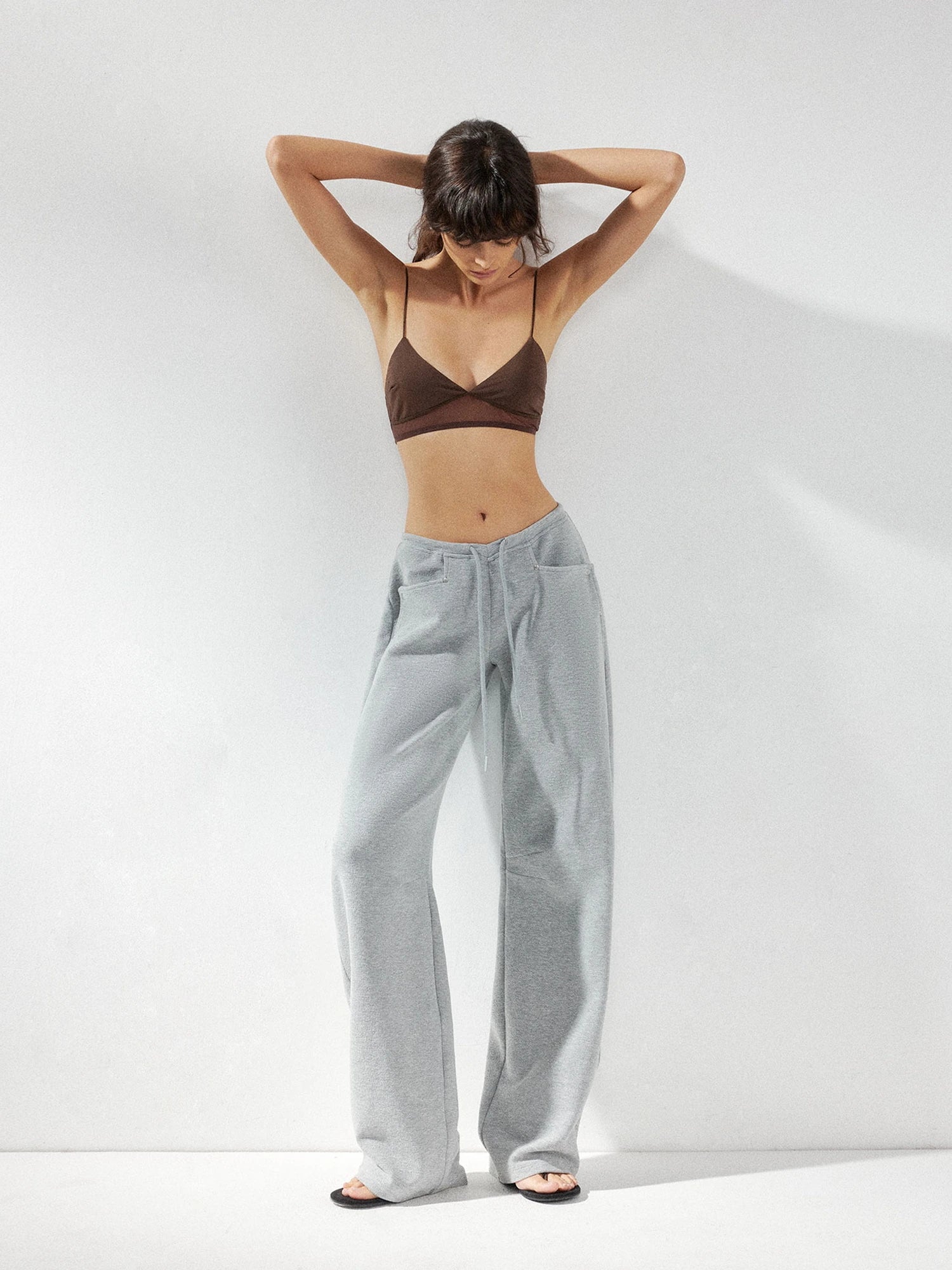 kvkv Low Waist Banana Pants With Drawstring