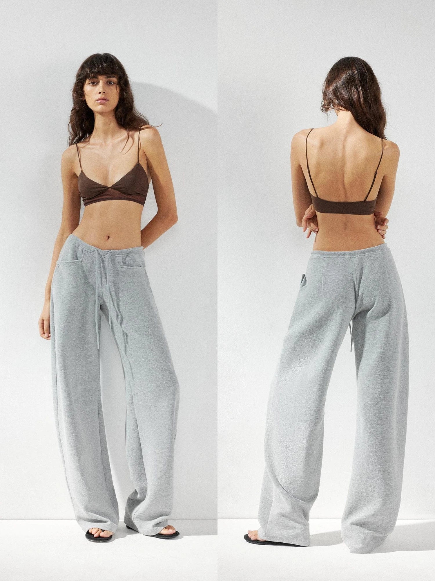 kvkv Low Waist Banana Pants With Drawstring