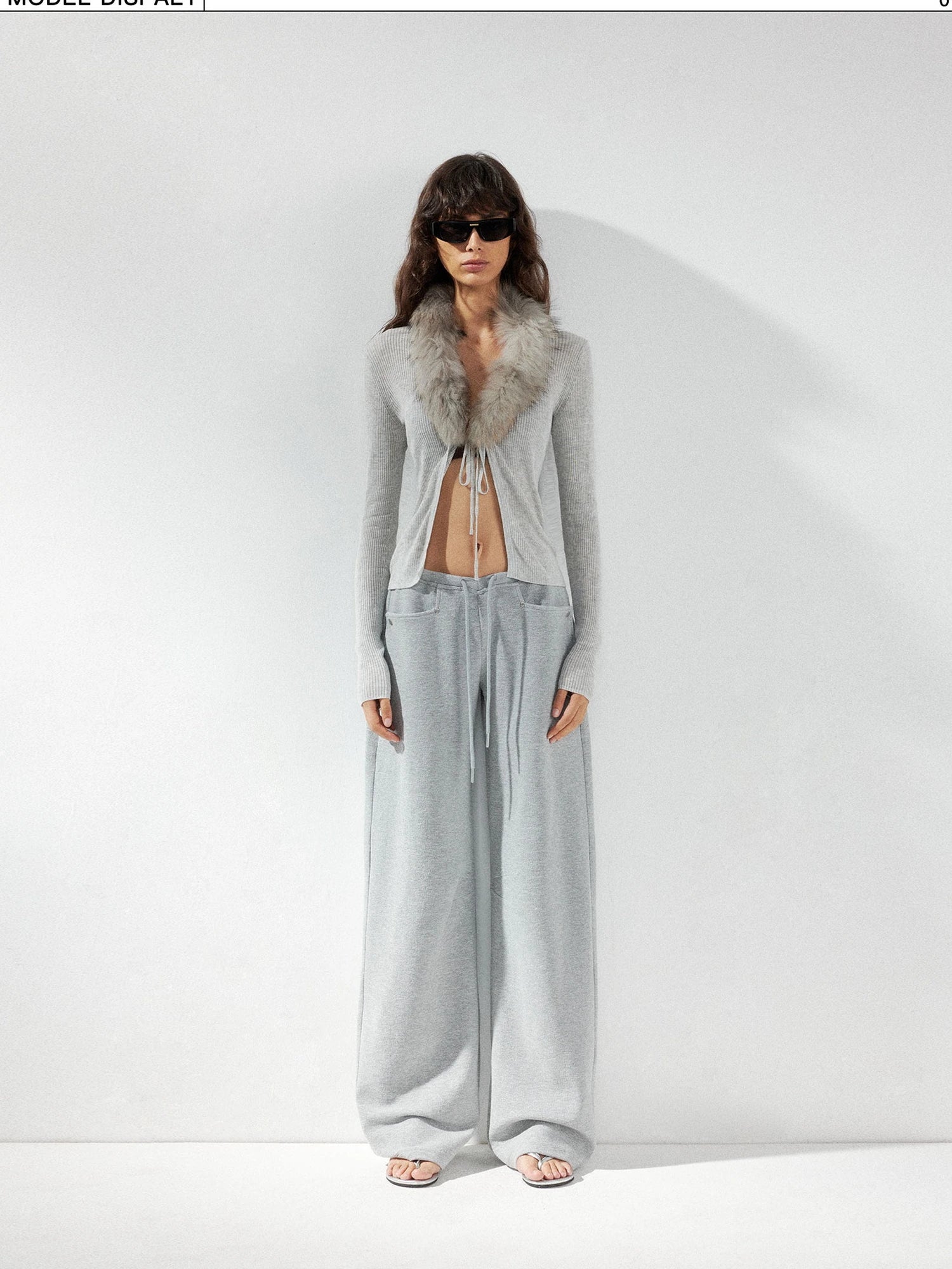 kvkv Low Waist Banana Pants With Drawstring