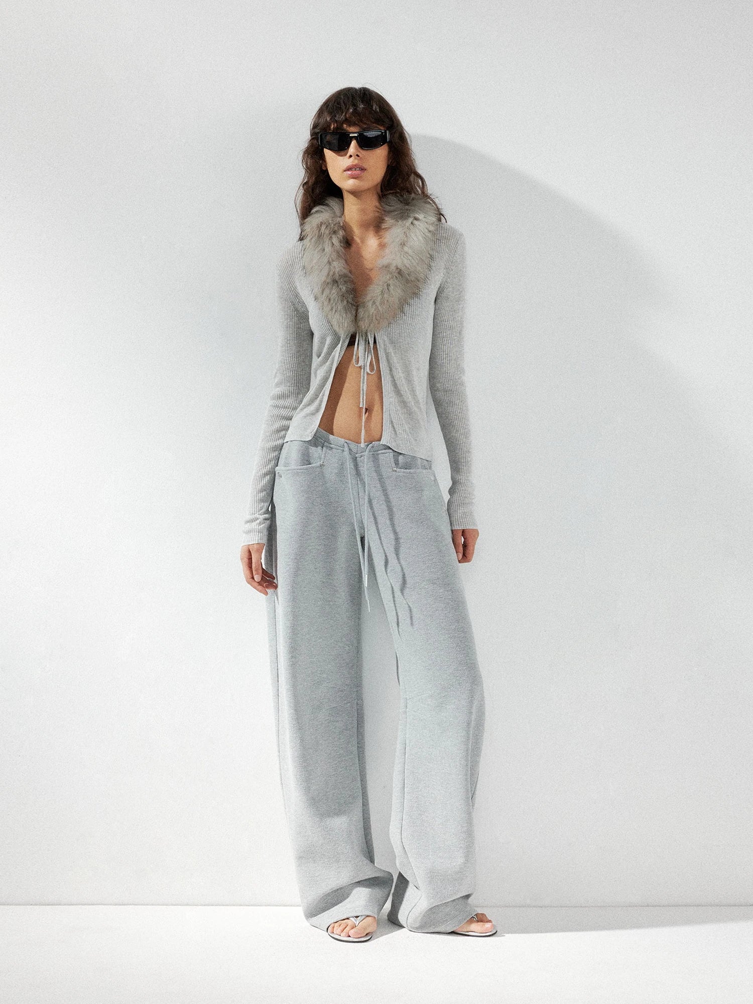 kvkv Low Waist Banana Pants With Drawstring