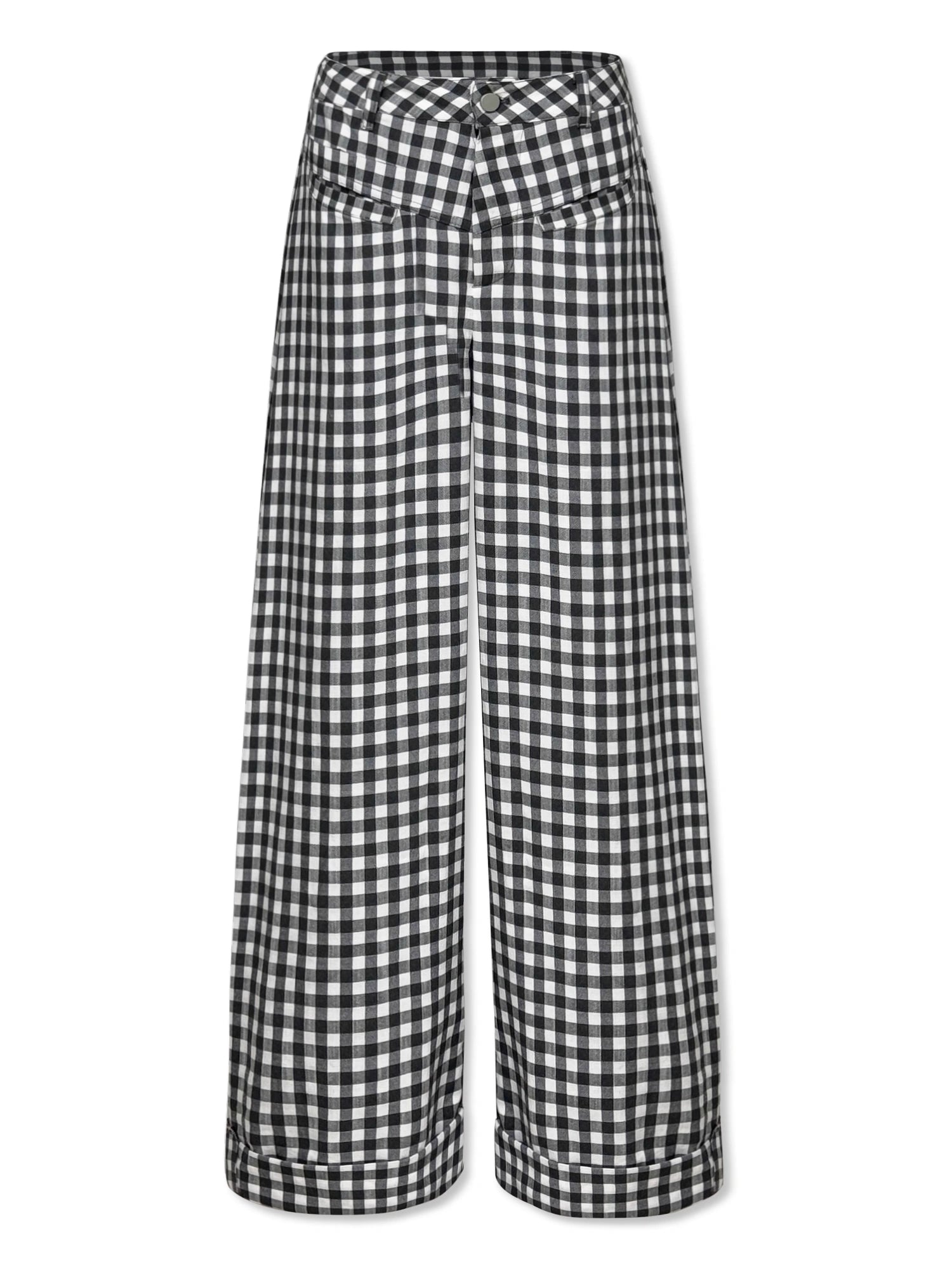 kvkv_Low_Waist_Textured_Check_Wide_Leg_Trousers_MISSTT