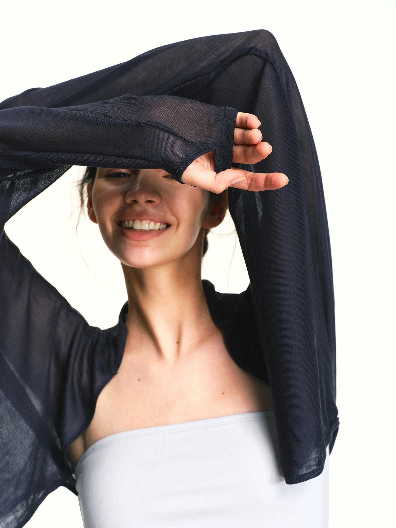 kvkv Micro Sheer Cropped Structured Bandeau Yoga Women&