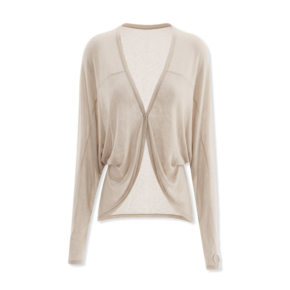kvkv_Milky_Apricot_Textured_Sheer_Two_Way_Loose_Women&