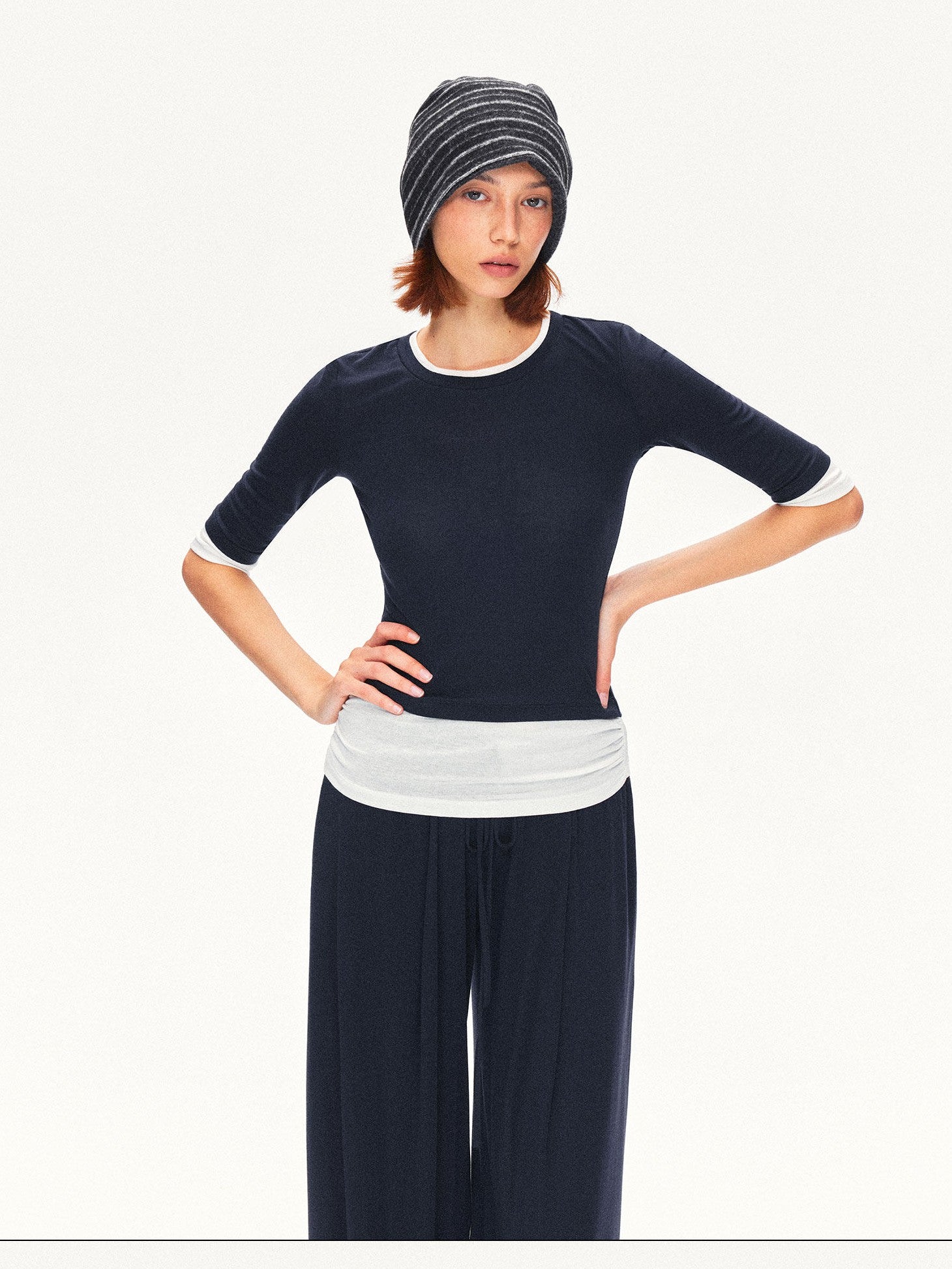 kvkv Mock Layered Splice Breathable Slim Women&