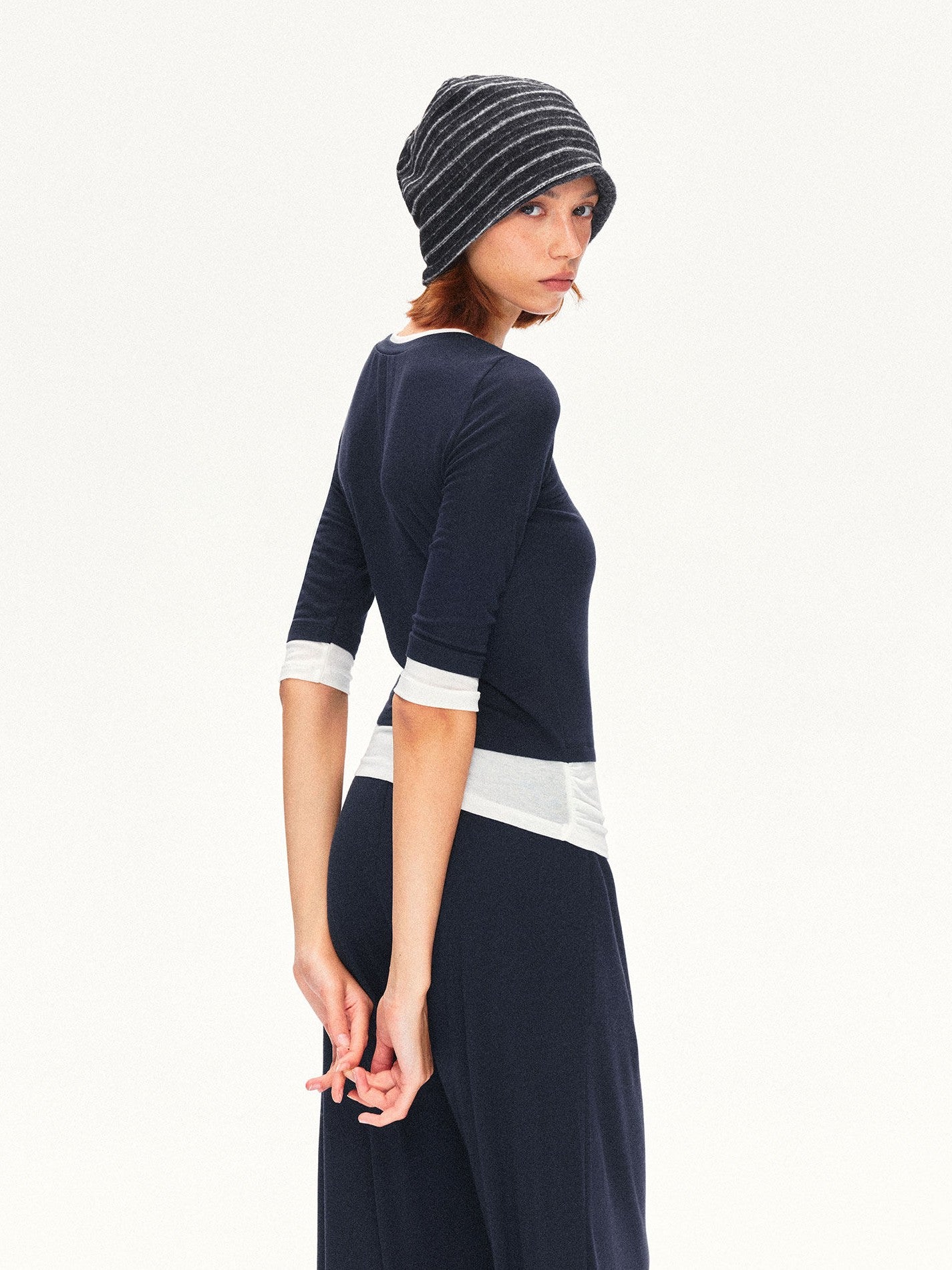 kvkv Mock Layered Splice Breathable Slim Women&