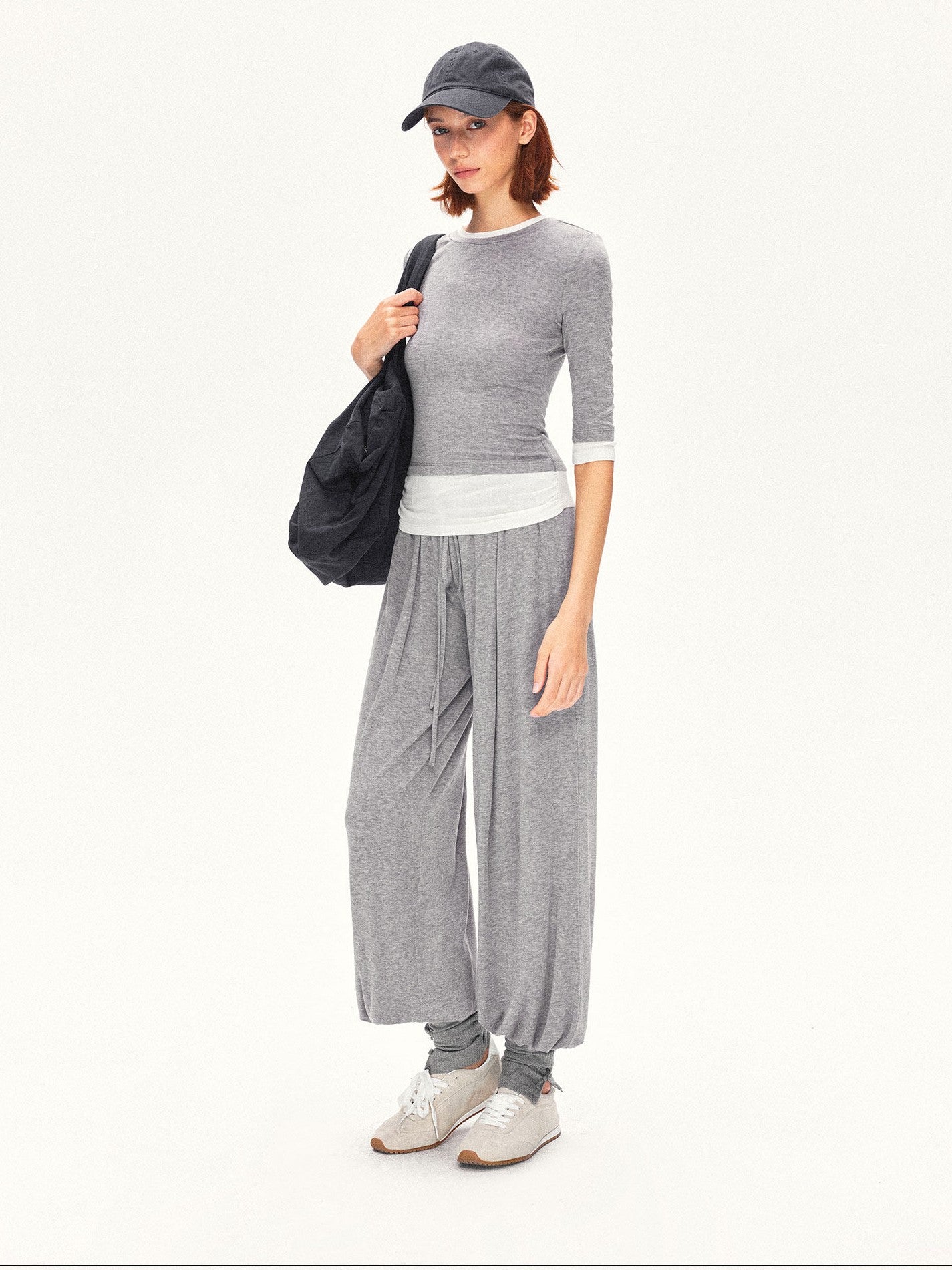 kvkv Mock Layered Splice Breathable Slim Women&