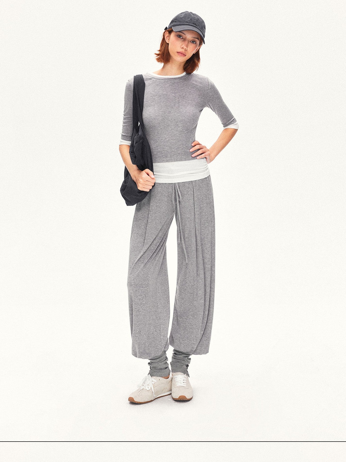 kvkv Mock Layered Splice Breathable Slim Women&