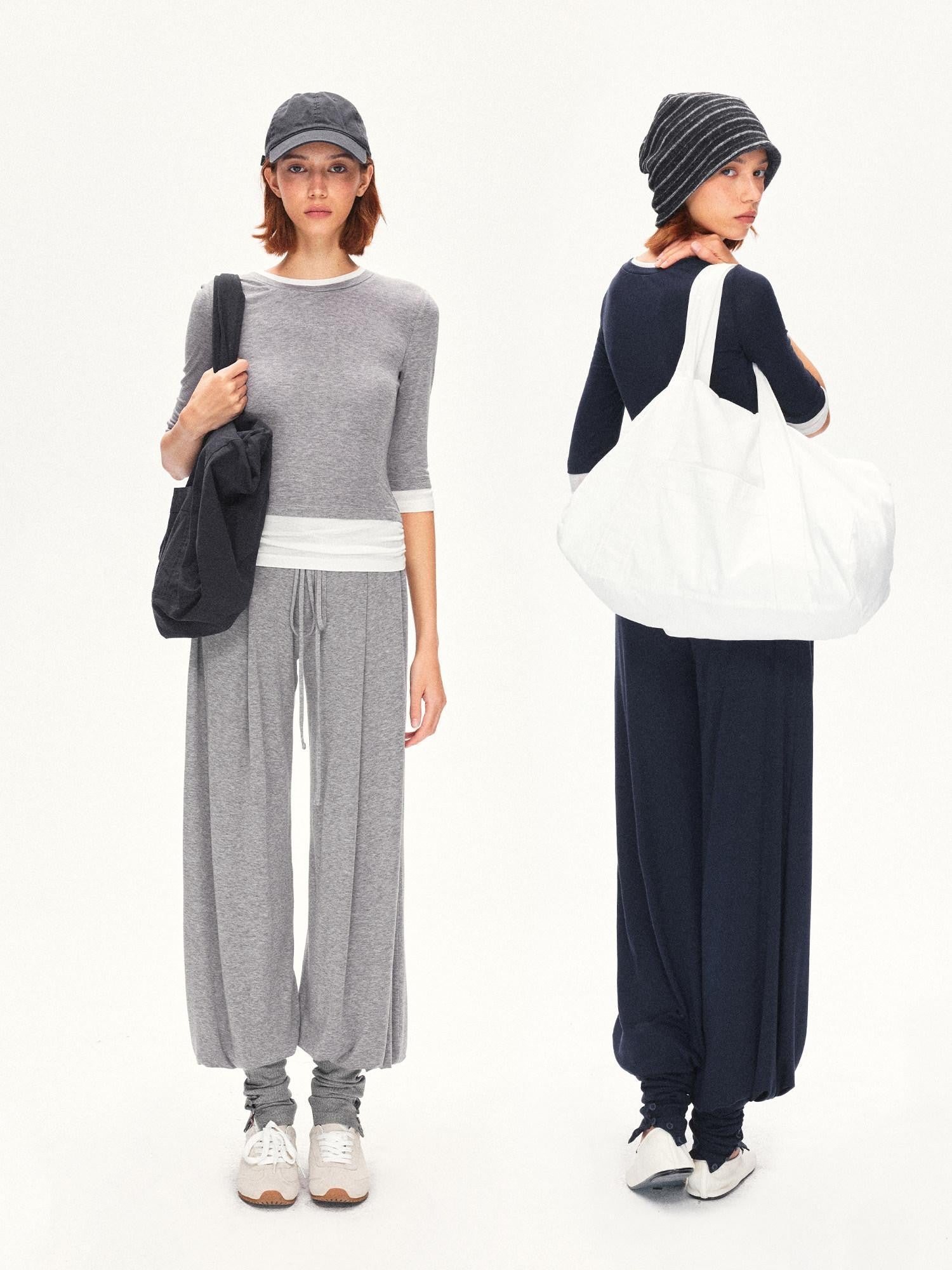 kvkv Mock Layered Splice Breathable Slim Women&