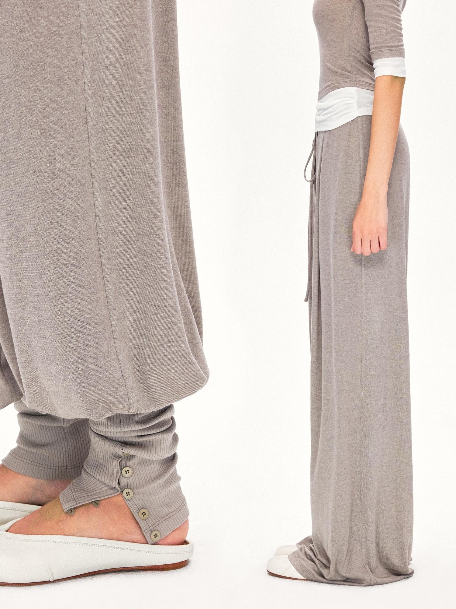 kvkv Oatmeal Pleated Detachable Sock Cuff Elastic Waist Women&